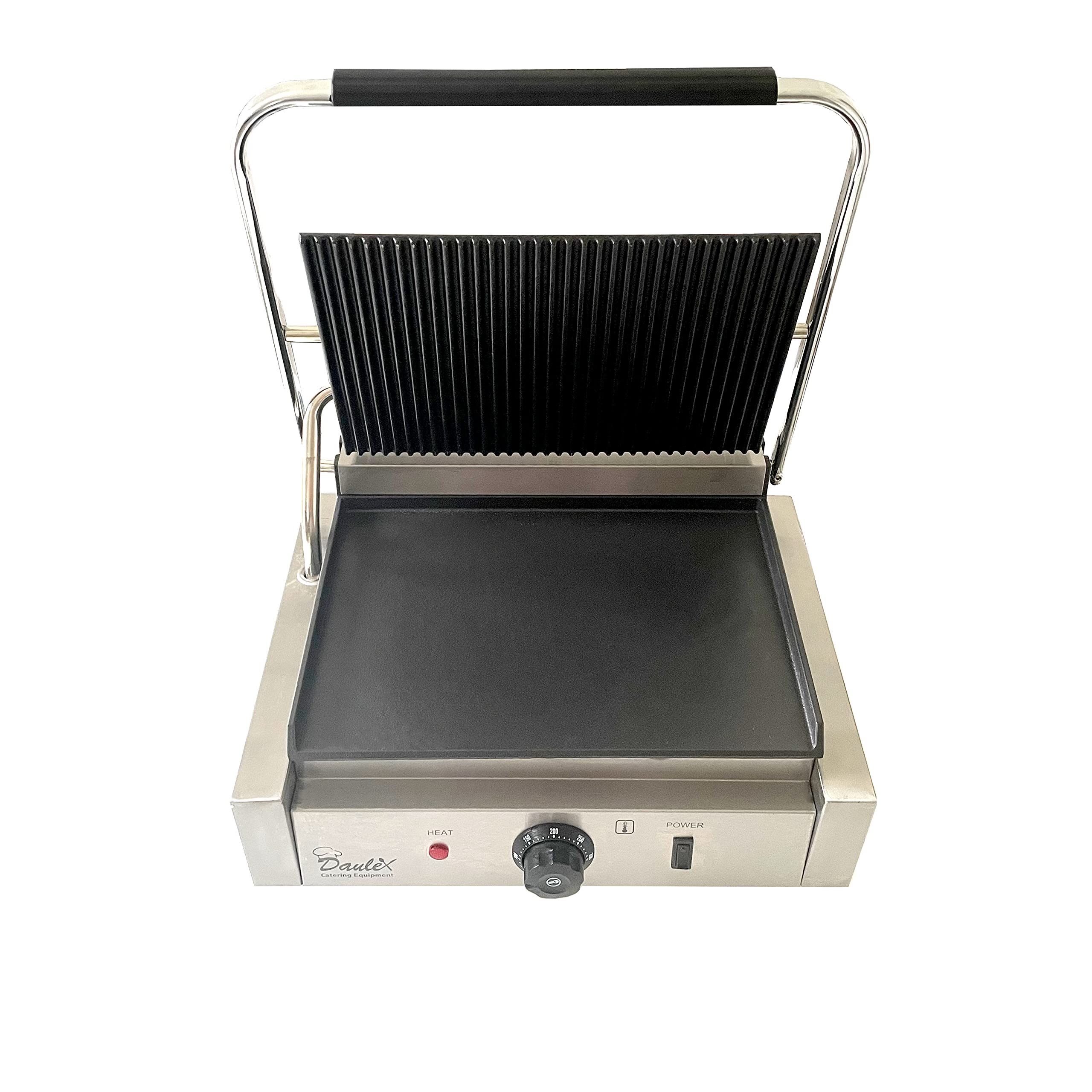 Commercial Panini Press Machine - Large Electric Grill with Ribbed Griddle, Perfect for Sandwiches, Paninis & Breakfast Toasting | Ideal for Restaurants, Cafes & Home Kitchens