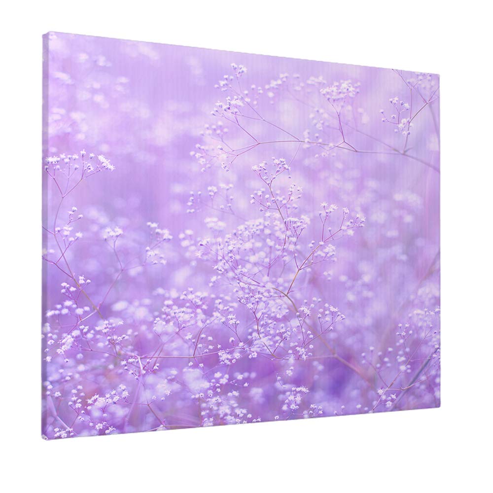 Swono Flower Canvas Painting - Beautiful Purple Floral Wall Art for Home Decor, 20