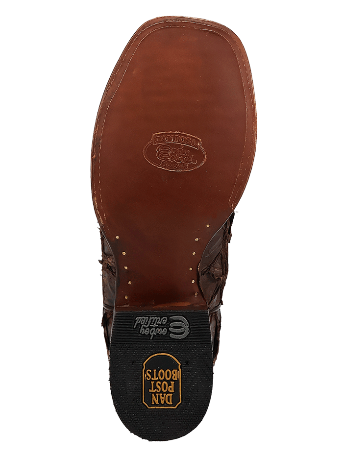 Dan Post DP5011 Men's RAYMOND Pirarucu Square Toe Cowboy Boots - Brown Leather Western Boots for Country Dancing, Rodeo & Casual Wear