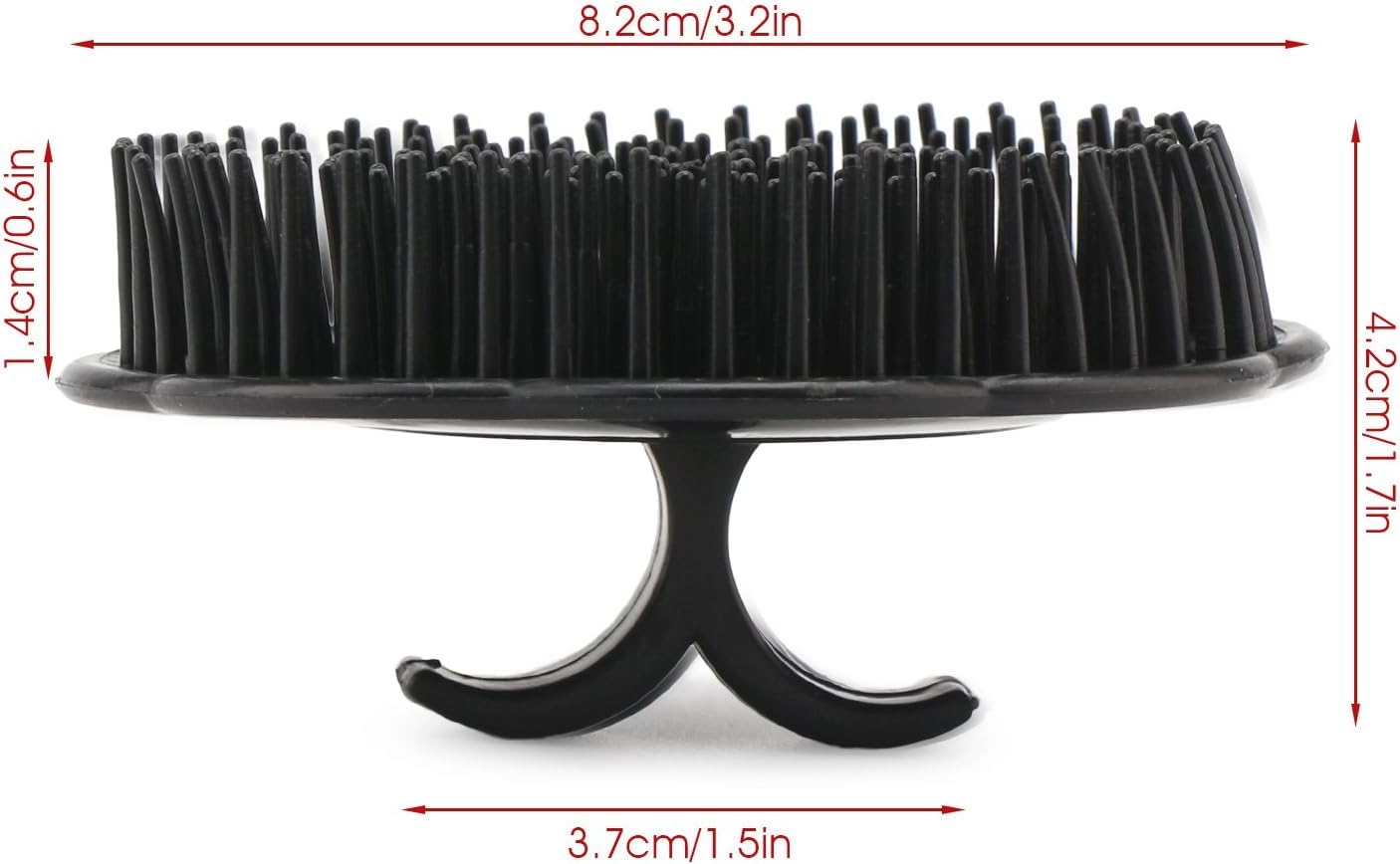 APOEM 4-Piece Scalp Massage Brush Set - Long & Short Teeth Shampoo Brush for Hair Growth, Beard Grooming & Pet Care (Black) - Wet/Dry Use for Relaxation & Scalp Stimulation in Shower or Home Spa