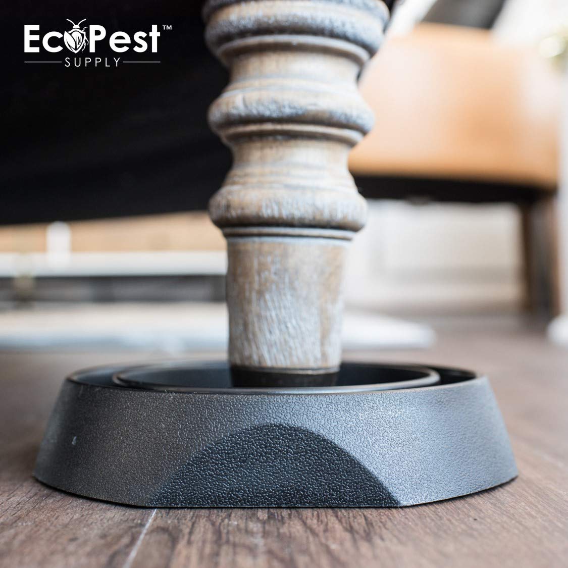 ECOPEST Bed Bug Interceptors 8 Pack - Professional Bed Bug Blocker Traps for Bed Legs | Black Insect Trap, Monitor & Detector | Prevent & Detect Bed Bugs in Homes, Hotels & Dorms