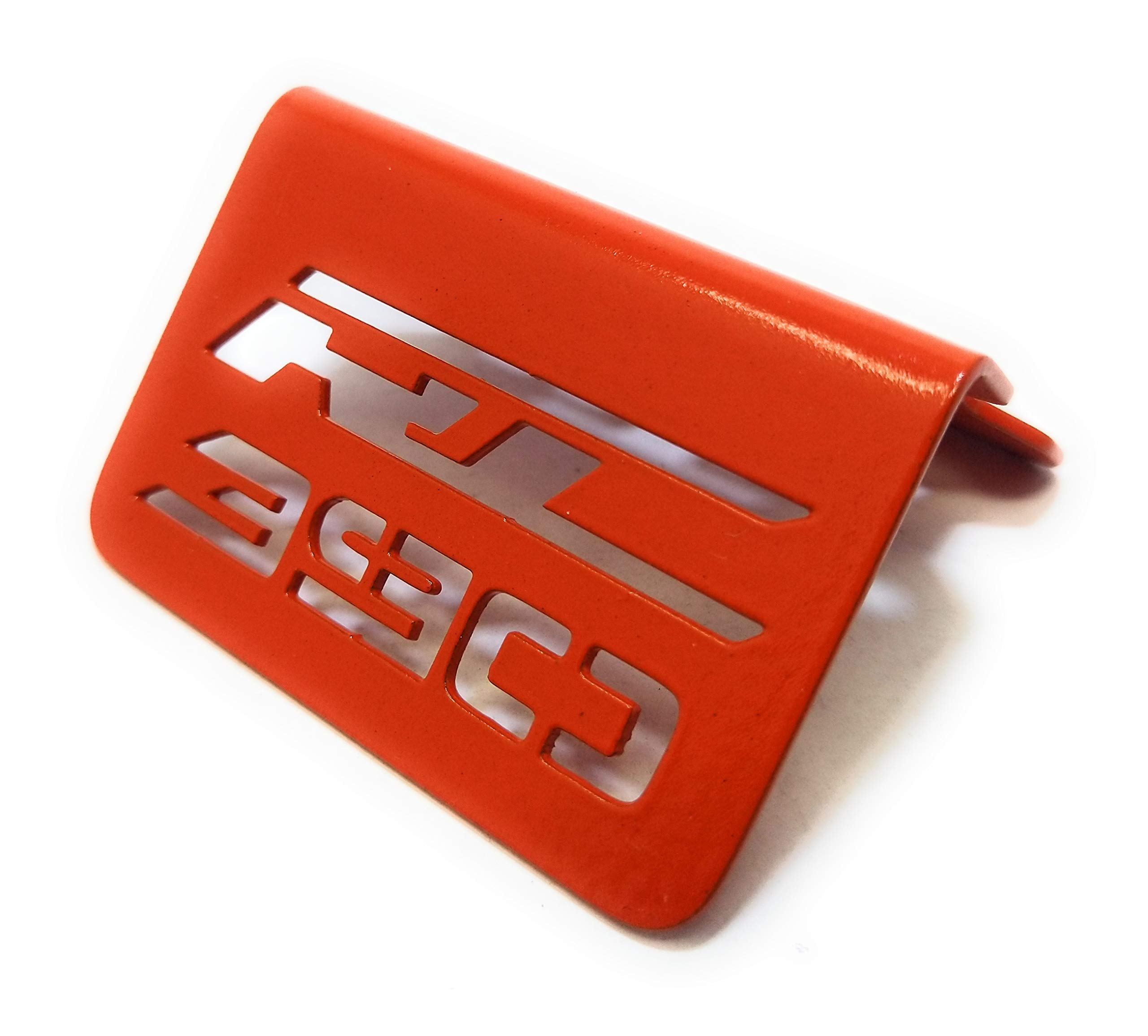 TRP TRADERS® Orange Stainless Steel Front Disc Brake Master Cylinder Guard for KTM RC 390 Motorcycle - Durable Protection for Off-Road & Street Riding