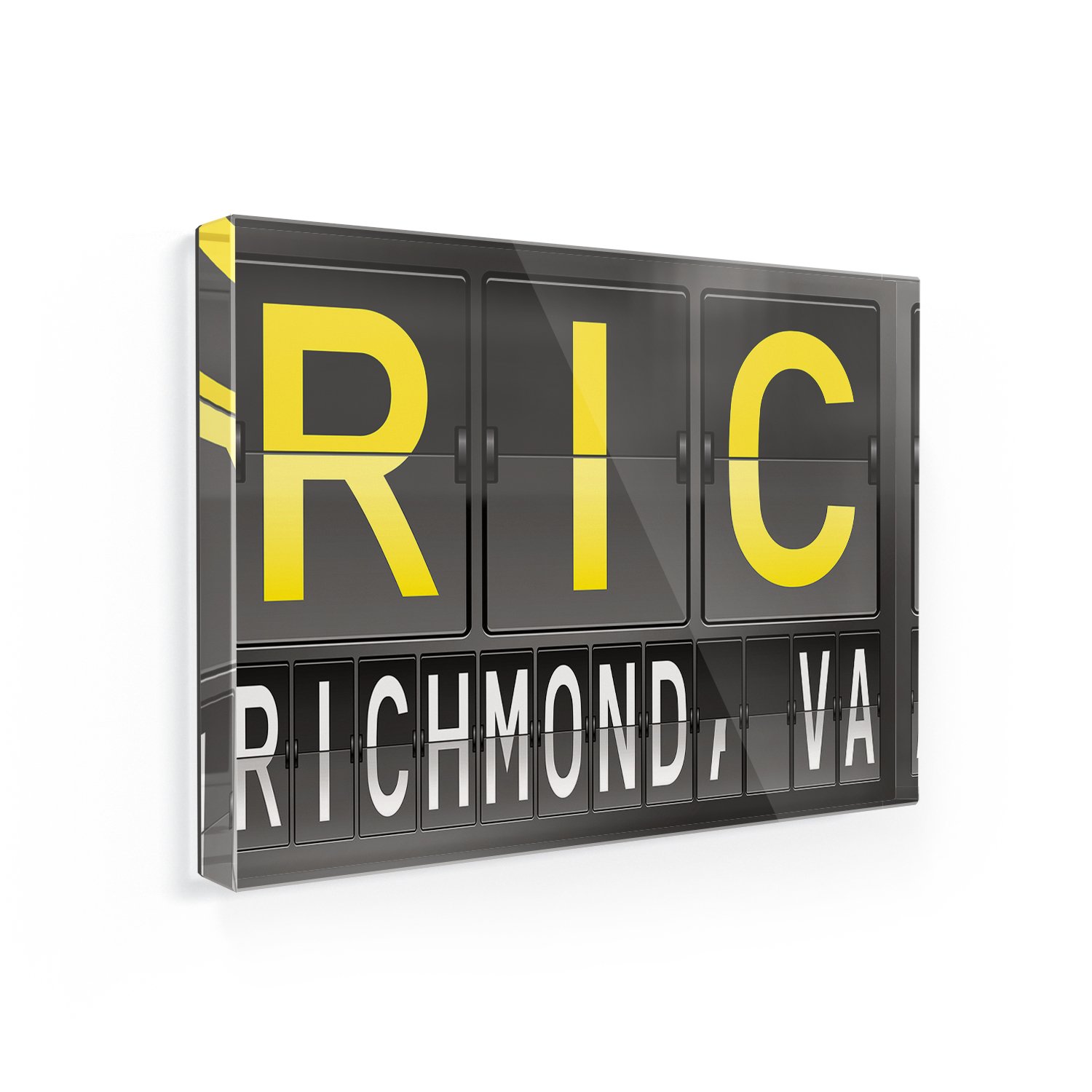 RIC Airport Code Fridge Magnet for Richmond, VA - Durable & Colorful Souvenir | Perfect for Travel Gifts, Office Decor & Home Refrigerator Accessories