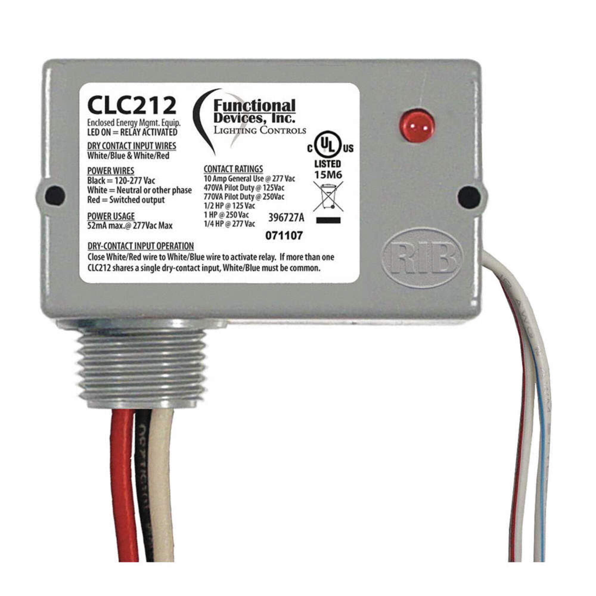 RIB CLC212 Closet Light Switch - 10A SPST Enclosed Switch, 120-277V - Perfect for Closet Lighting, Pantry, Storage Rooms & Low-Voltage Applications