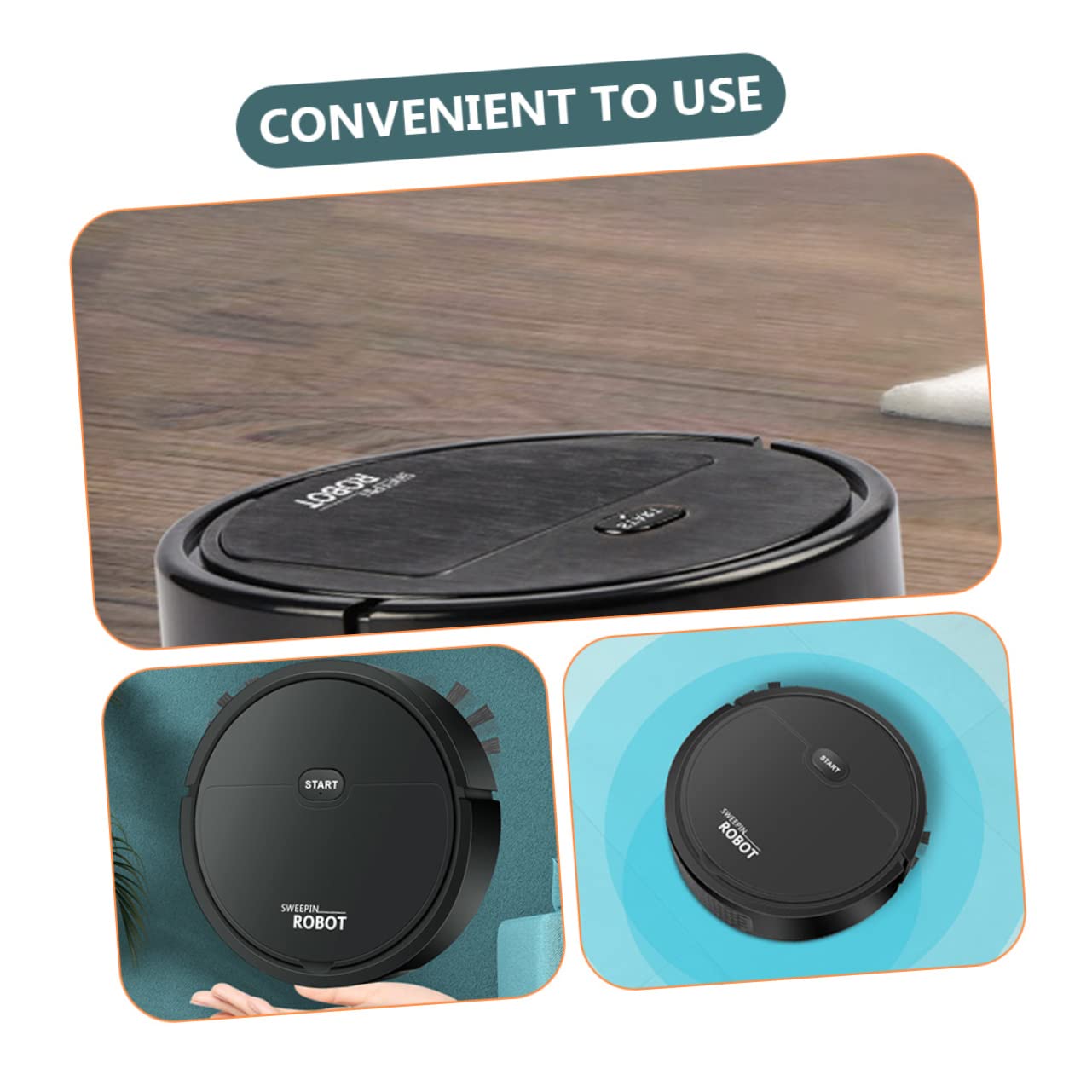 3PCS Smart Robot Vacuum Cleaner - Compact Design for Under Furniture Cleaning, Ideal for Pet Hair, Hardwood Floors & Small Spaces (Home/Office Use)