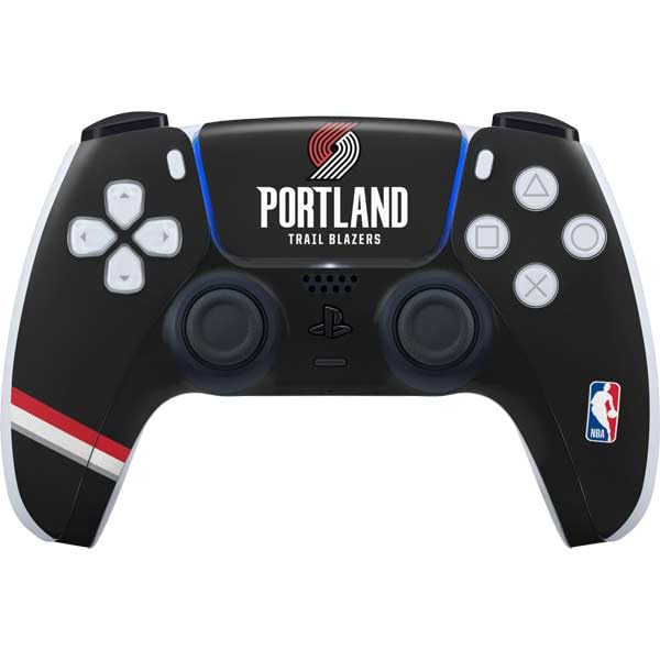Officially Licensed NBA Portland Trail Blazers Away Jersey PS5 Controller Skin - Custom Gaming Decal for Playstation 5 | Perfect for Gamers & Basketball Fans - Protect Your Controller in Style