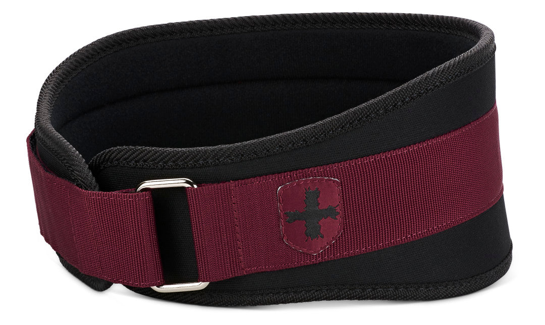 Harbinger Women's 5 Foam Core Weightlifting Belt - Black/Merlot for CrossFit, Powerlifting & Gym Workouts