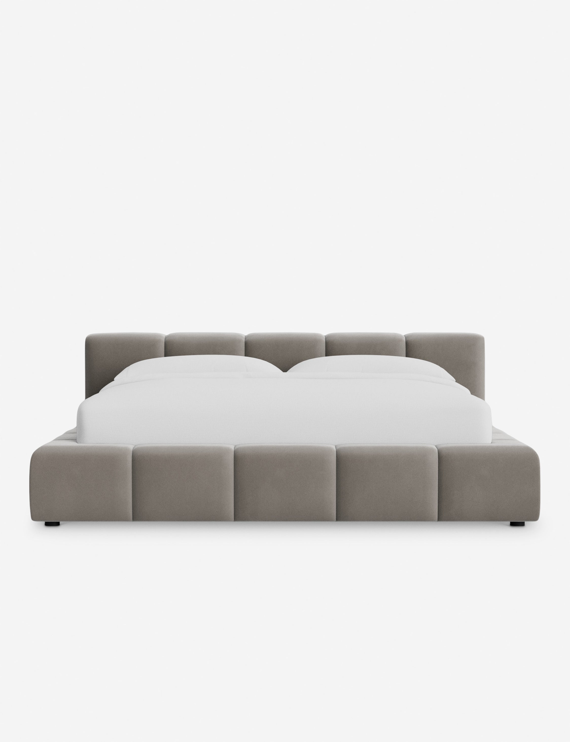 Cambry Platform Bed Frame - Modern Minimalist Wooden Bed with Headboard - Perfect for Bedroom, Guest Room & Small Spaces