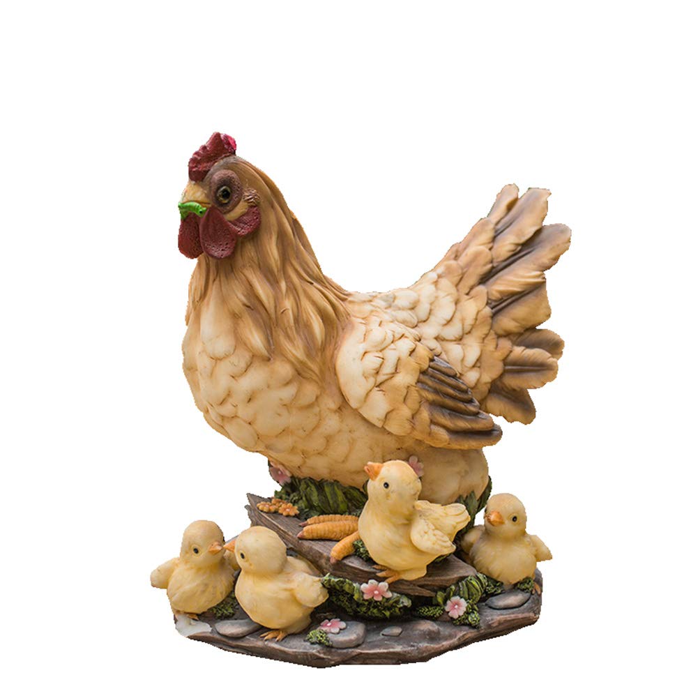 Country Decorative Hen Statue - Outdoor Garden Resin Handicraft Decor, Farmhouse Chicken Figurine for Yard & Patio | Perfect for Farmhouse Style Gardens, Rustic Home Decor & Countryside Themed Landscaping