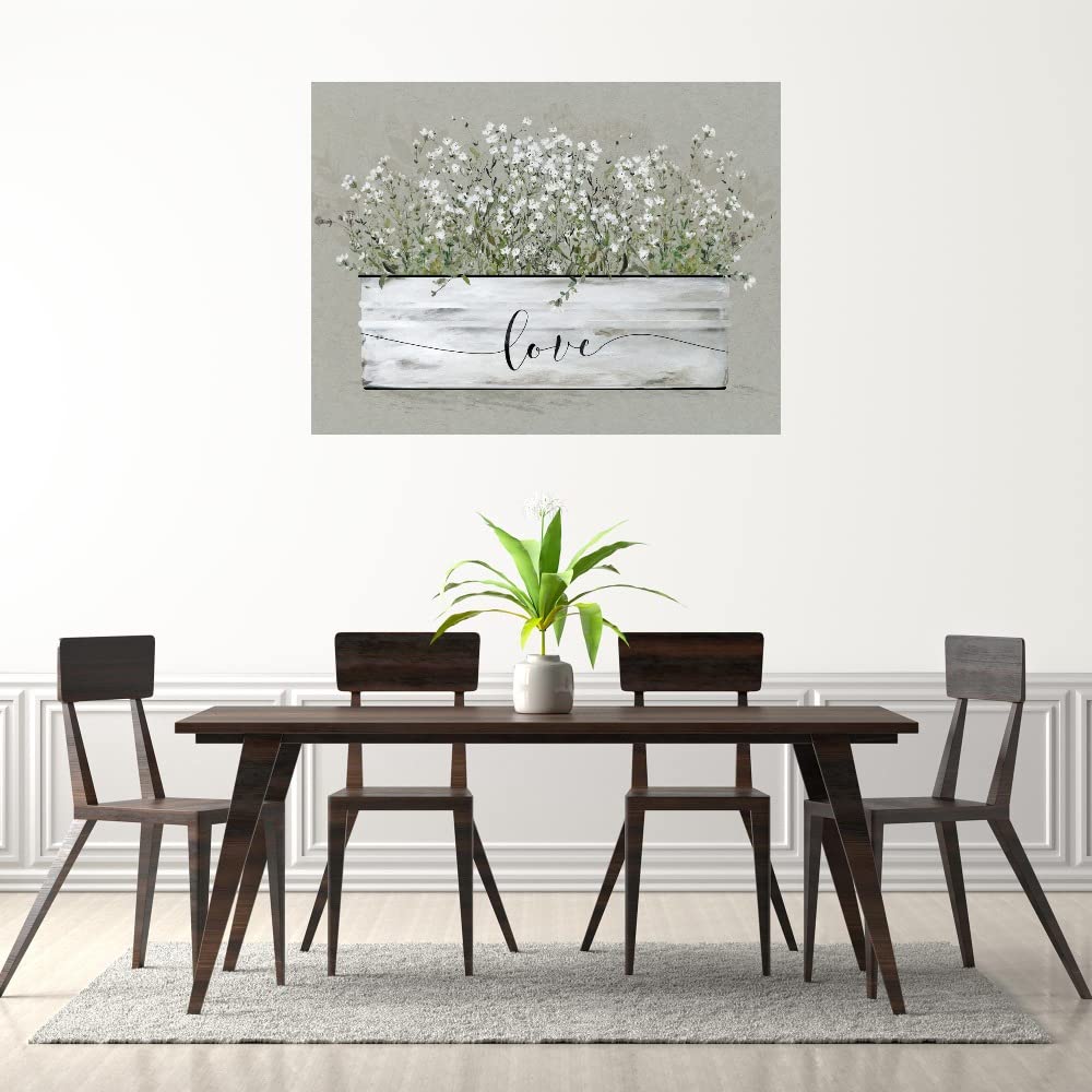 Graceful Floral Canvas Wall Art - Bouquet of Love by Artist Carol Robinson - 32x24 Inch Ready to Hang Painting for Living Room, Bedroom, Office Decor - Perfect for Home, Wedding Gift & Interior Design