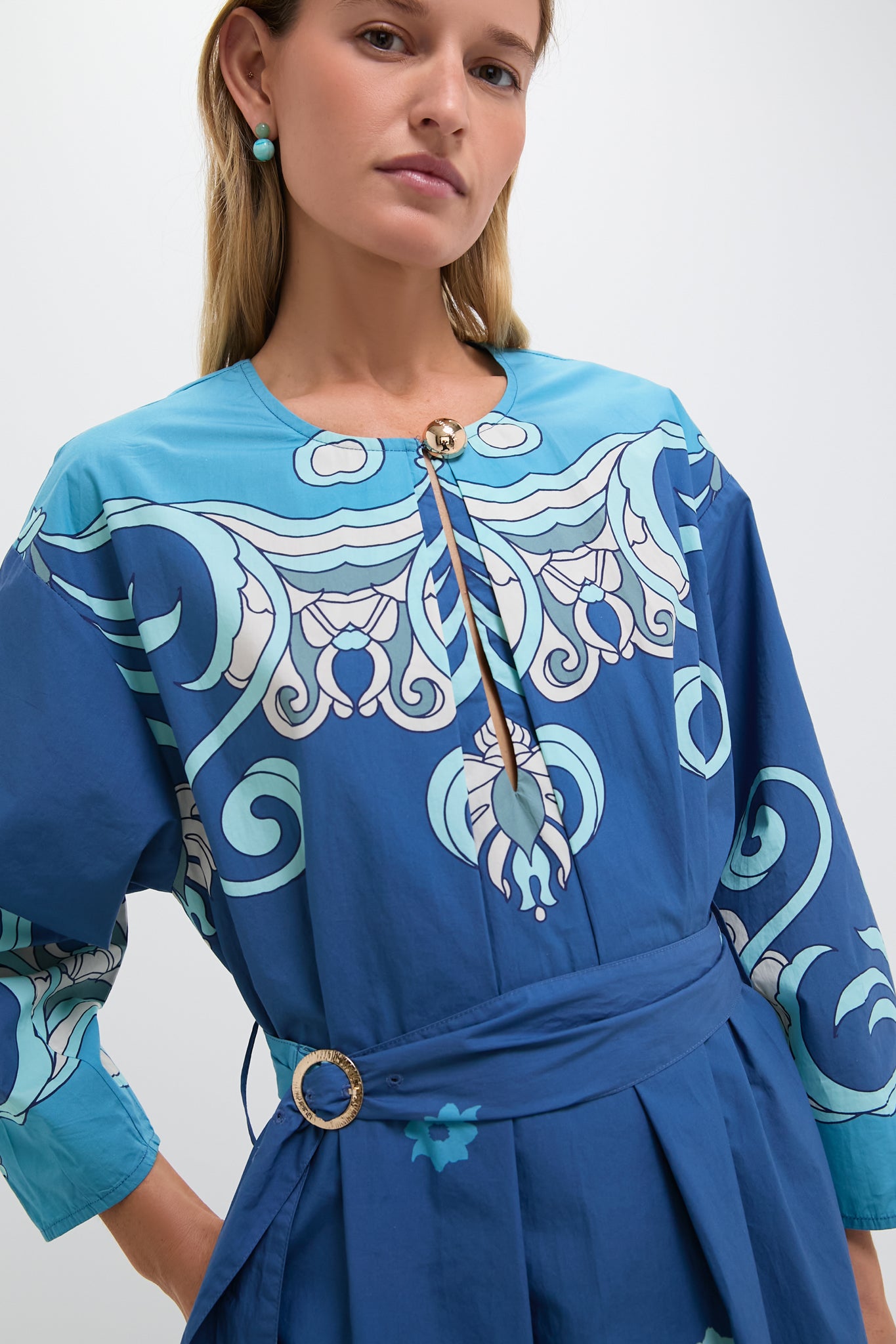 Blue Tiles Inae Dress - Elegant Floral Summer Dress for Women | Perfect for Beach Vacations, Date Nights & Casual Outings