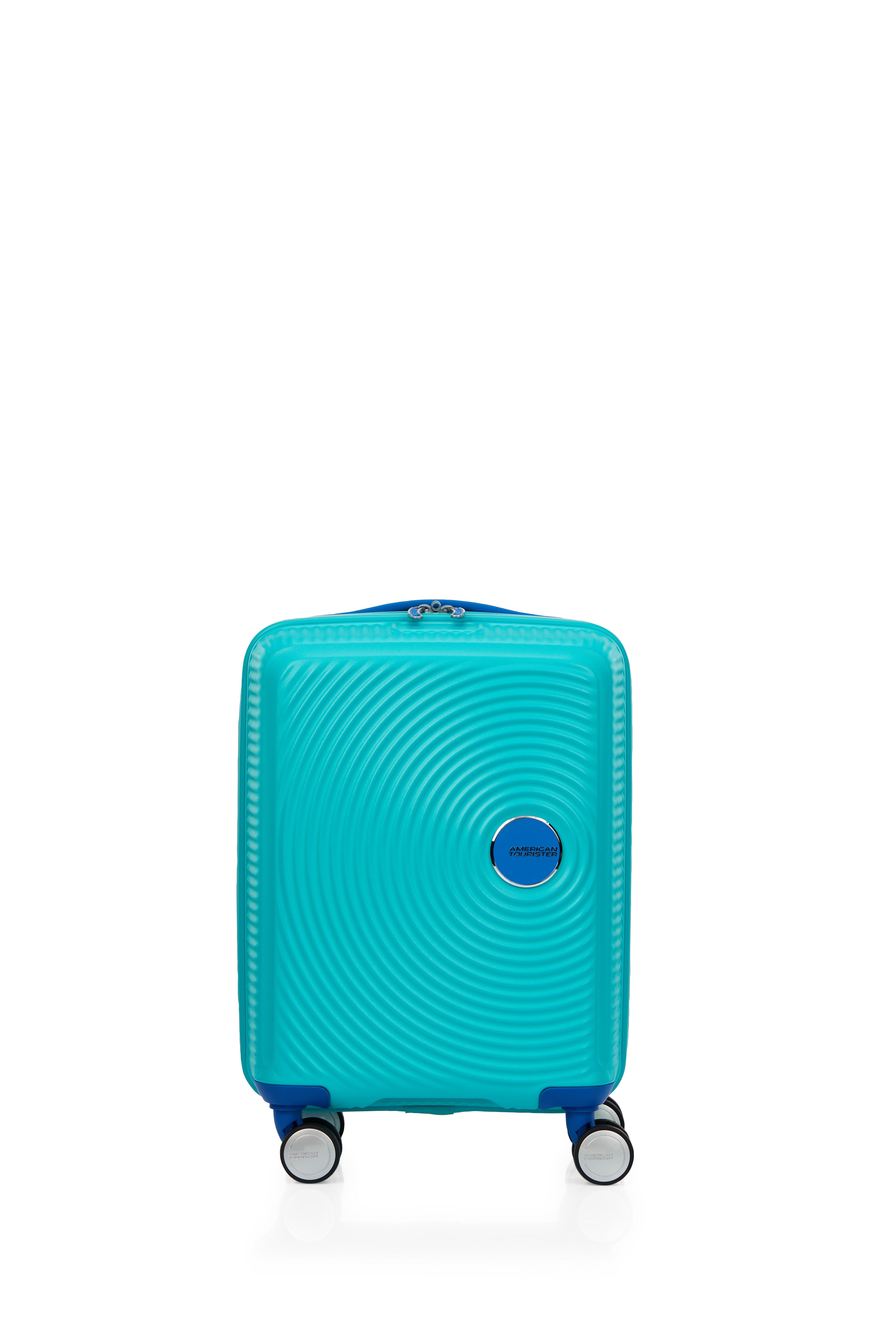 American Tourister Little Curio 47cm Spinner Luggage - Teal/Blue Carry-On Suitcase for Travel, Business Trips & Weekend Getaways