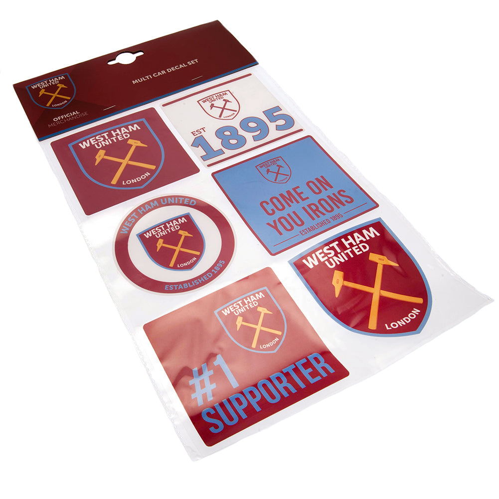 West Ham United Car Decal Set - Premium Vinyl Stickers for Cars, Windows, Laptops - Show Your Team Pride at Games, Tailgates & Road Trips