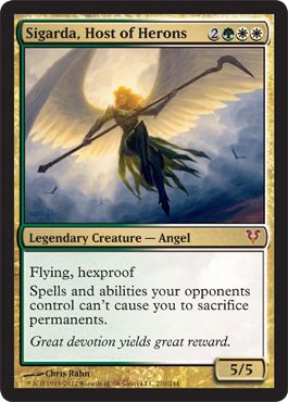 Magic The Gathering - Sigarda, Host of Herons (210) - Foil Card - Avacyn Restored Expansion - MTG Collectible Trading Card Game - Perfect for Commander Decks and Magic Tournaments