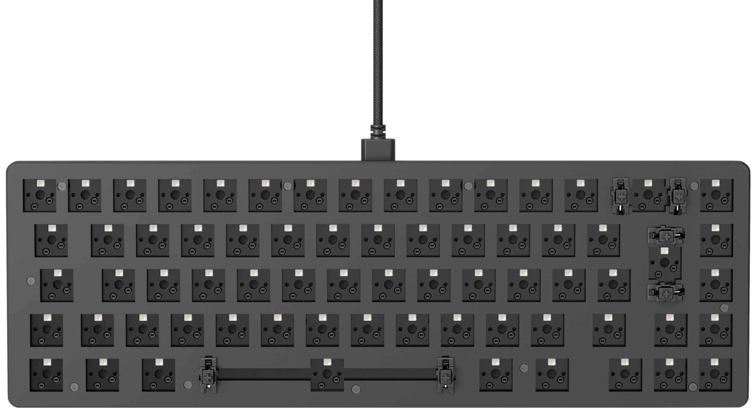 Glorious GMMK 2 Compact 65% Barebones Mechanical Gaming Keyboard - Aluminum Frame, Customizable RGB Backlit, TKL Layout (ISO/ANSI) - Black - Perfect for Esports, Streaming & Office Work