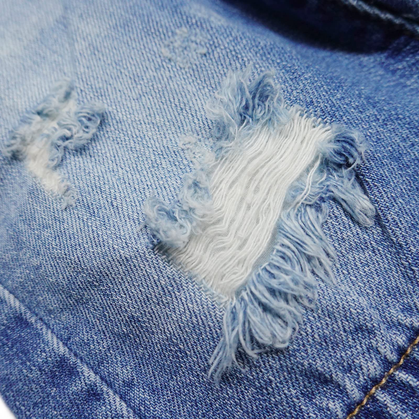 KIDSCOOL SPACE Baby & Toddler Ripped Denim Shorts - Cute Distressed Jeans for Little Girls & Boys, Summer Casual Playwear for Outdoor Activities & Playdates