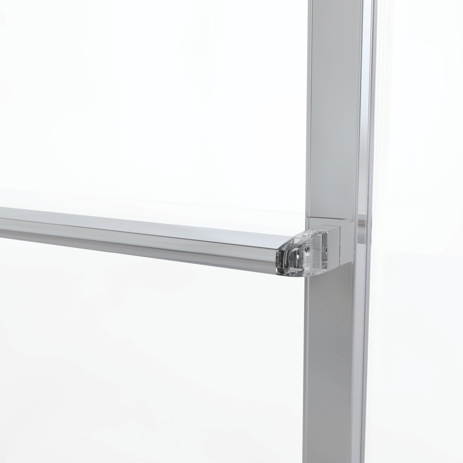 Basco Deluxe 57-59 Inch Sliding Shower Door - Clear Glass with Chrome Finish, 71.5