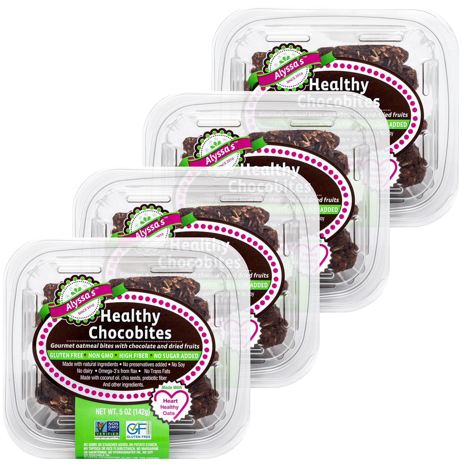Alyssa’s Chocobites | Gluten Free & Sugar Free Soft Cookies | Low Carb Keto Protein Snacks | Healthy Bakery Treats for Kids & Adults | 8 Cookies per Box (4 Pack) | Perfect for School Lunches, Office Snacks & On-the-Go Energy