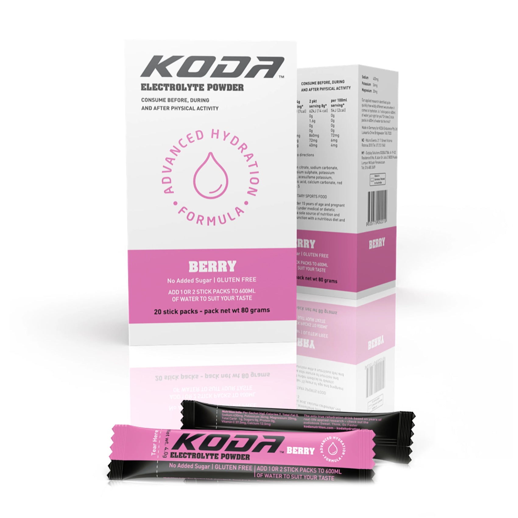 KODA Electrolyte Stick - Fast Hydration & Energy Boost with Essential Minerals | Perfect for Workouts, Travel & Daily Hydration