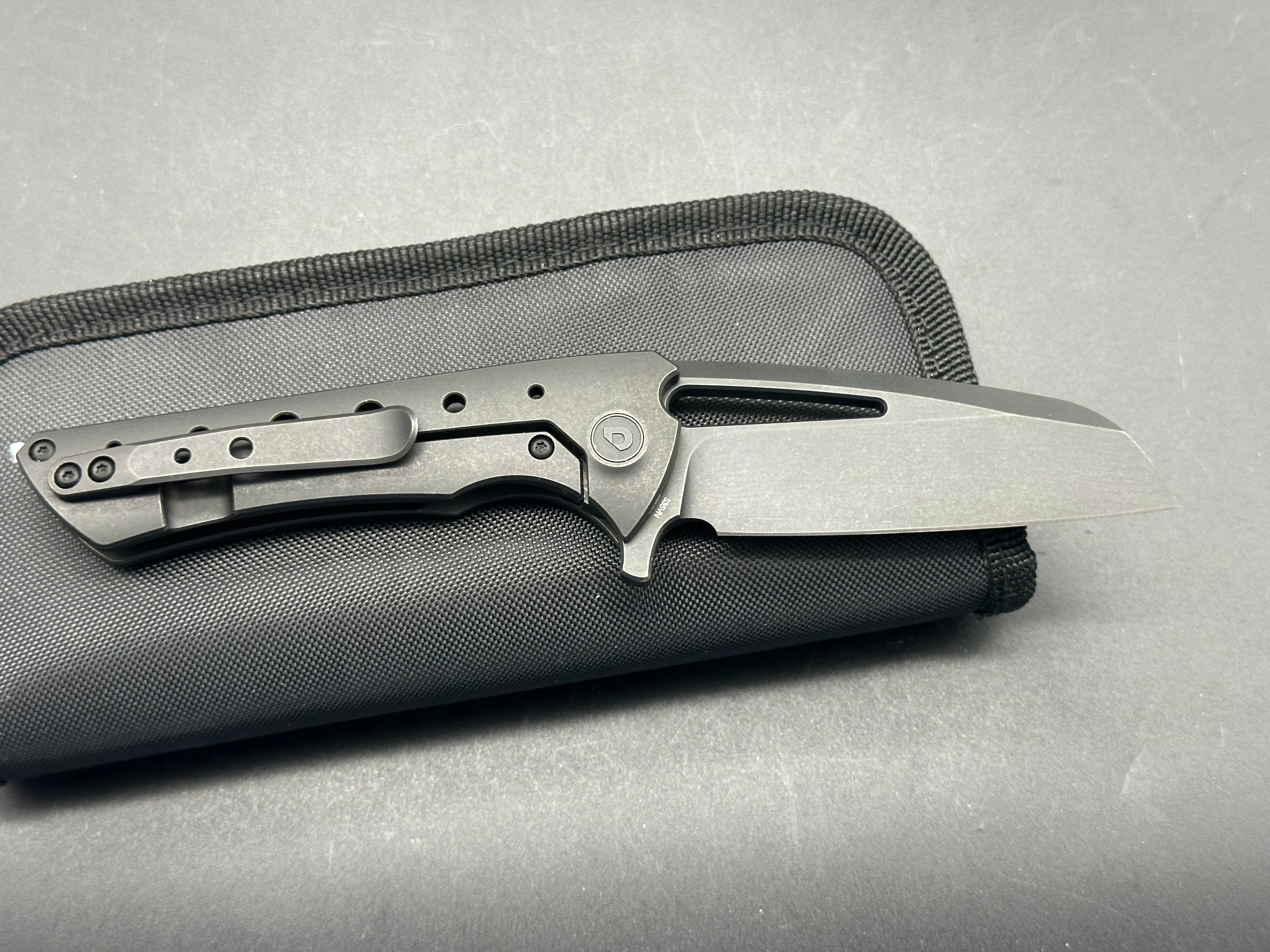Gavko Nurse Black Titanium Folding Pocket Knife - EDC Utility Tool for Camping, Hiking & Outdoor Adventures