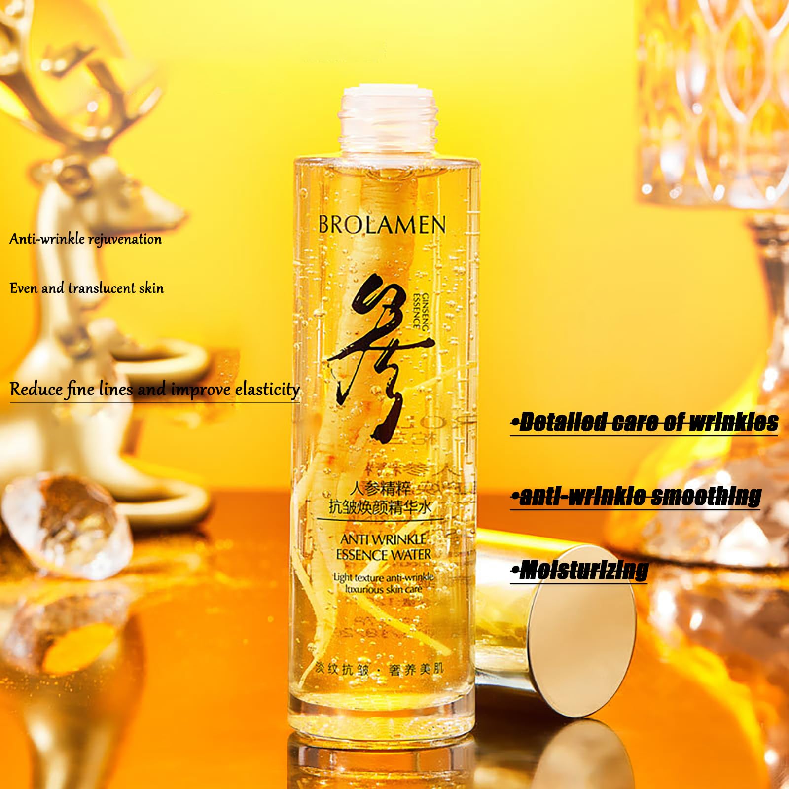 Premium Korean Red Ginseng Extract Serum - Anti-Aging Face Treatment with Ginseng Peptide for Wrinkle Reduction & Skin Firming | Collagen Boosting Essence Oil to Combat Sagging & Fine Lines (1 Bottle) - Perfect for Nighttime Skincare Routine & Mature Skin Care Regimen
