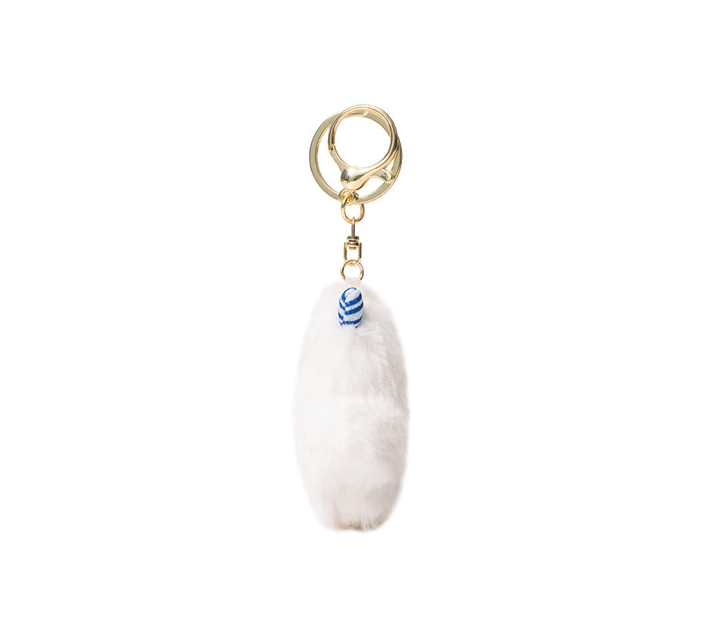 Fluffy Cute Cylinder Keychain - TARRAMARRA® Soft Plush Keyring for Backpacks, Bags & Keys - Perfect Gift for Women & Girls