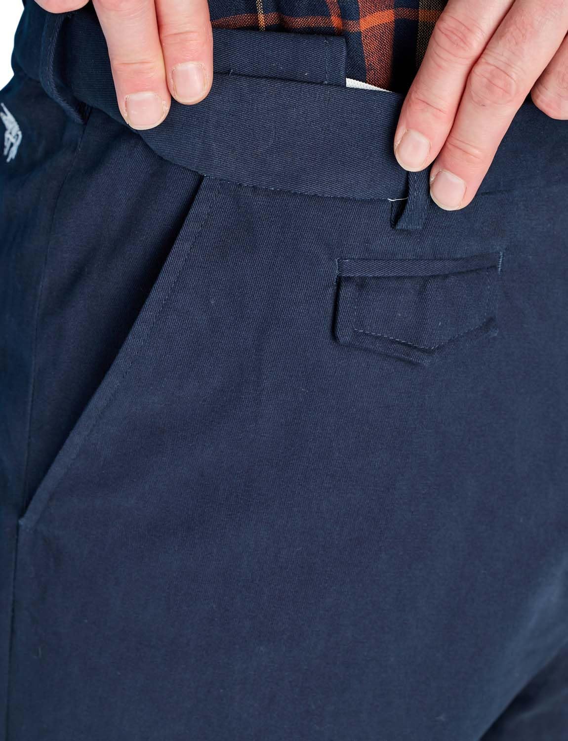 Pegasus Men's Stretch Cotton Chino Pants - Comfortable Slim Fit Casual Dress Pants with Elastic Waistband for Office, Travel & Everyday Wear