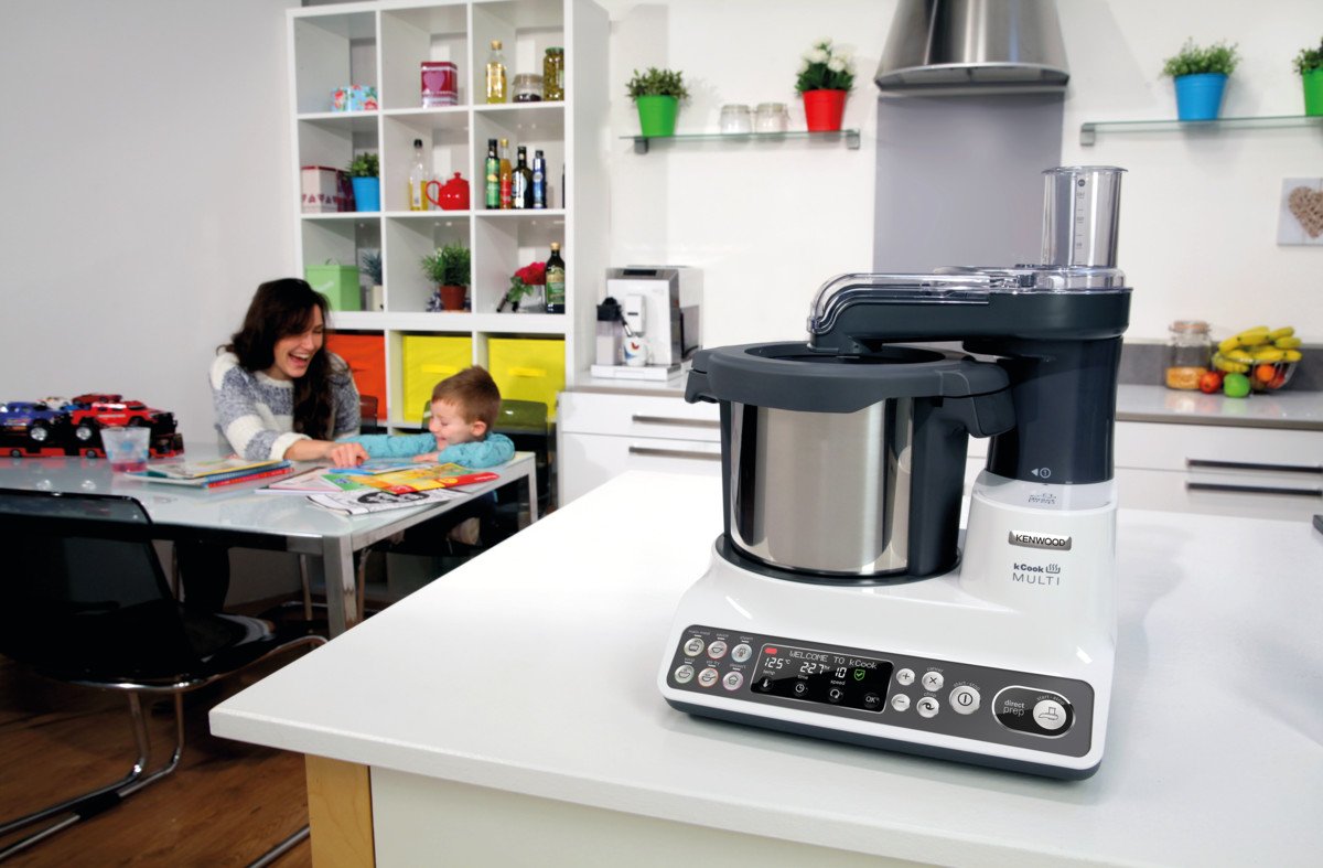 Kenwood Kcook Multi CCL401WH Smart Kitchen Robot - 5-in-1 Food Processor, Blender & Dough Maker (White/Black) | Perfect for Baking, Meal Prep & Healthy Cooking at Home