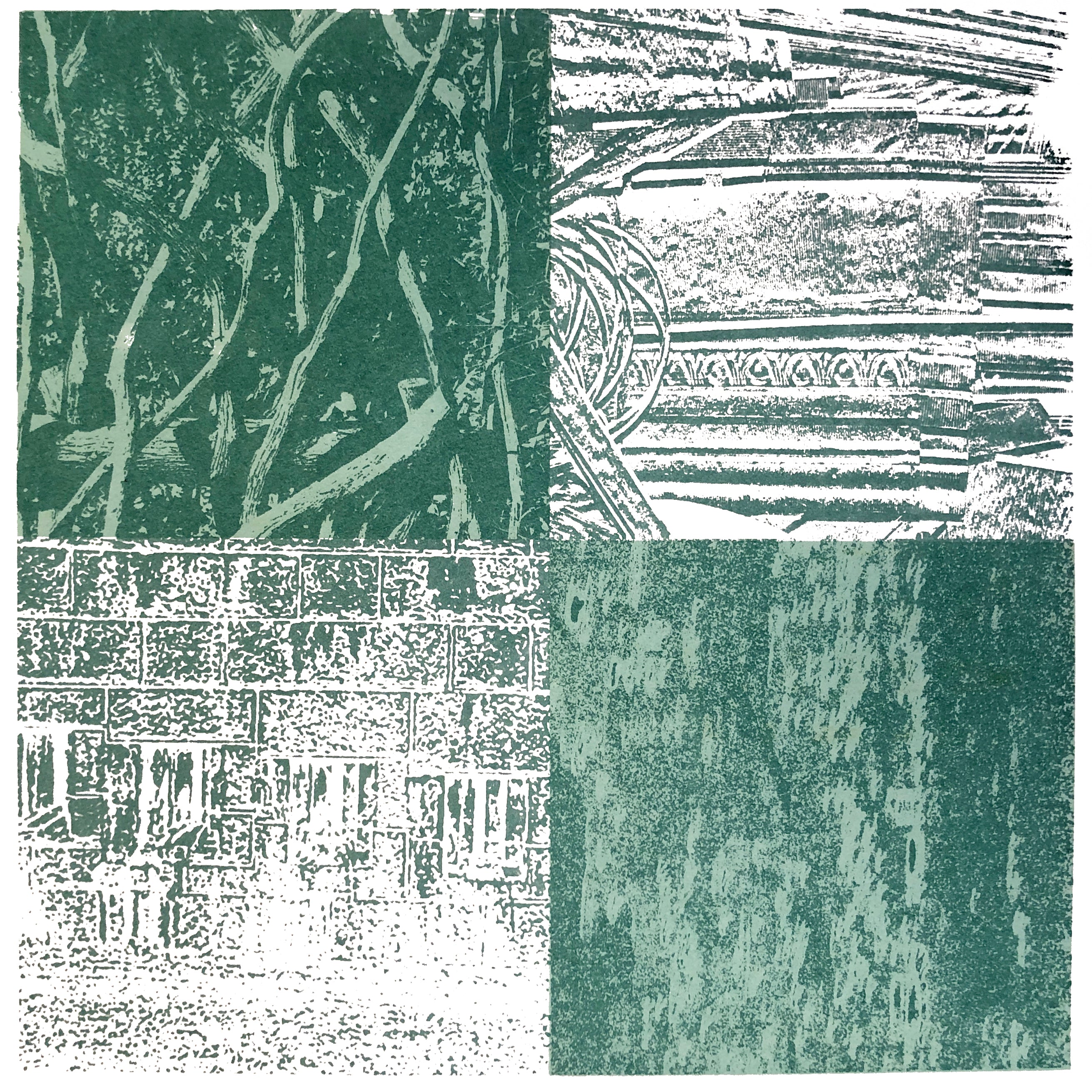 Bill Brookover: Harmony in Green & White #2 Art Print - Modern Home Decor for Living Room, Bedroom & Office Wall Art