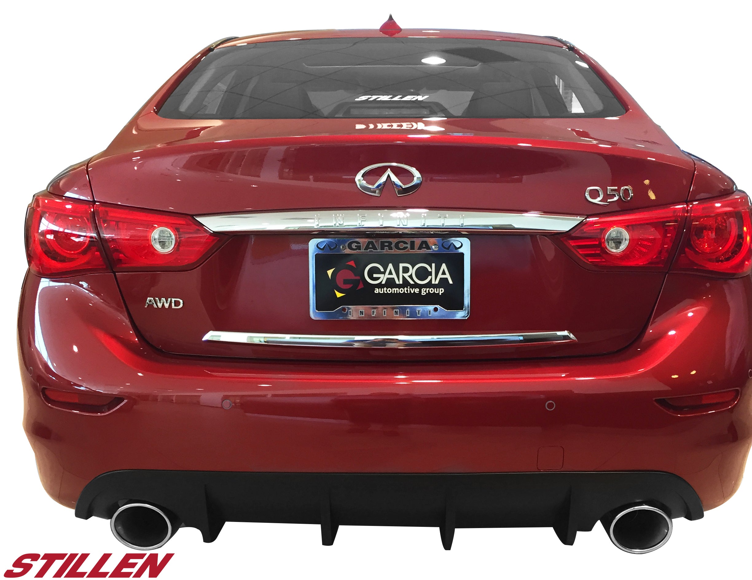 2014-2017 Infiniti Q50 Rear Diffuser - Matte Black Performance Upgrade | KB11222MB | Enhance Your Car's Aerodynamics & Style