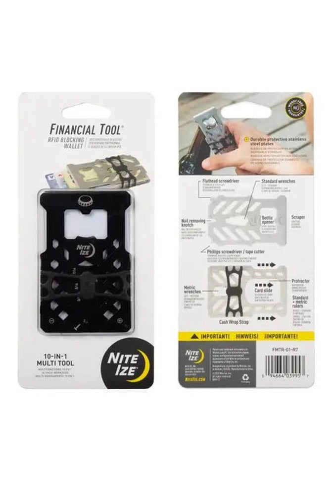 Nite Ize Financial Tool RFID Blocking Wallet - Secure Slim Wallet for Men & Women | Perfect for Travel, Business & Everyday Use