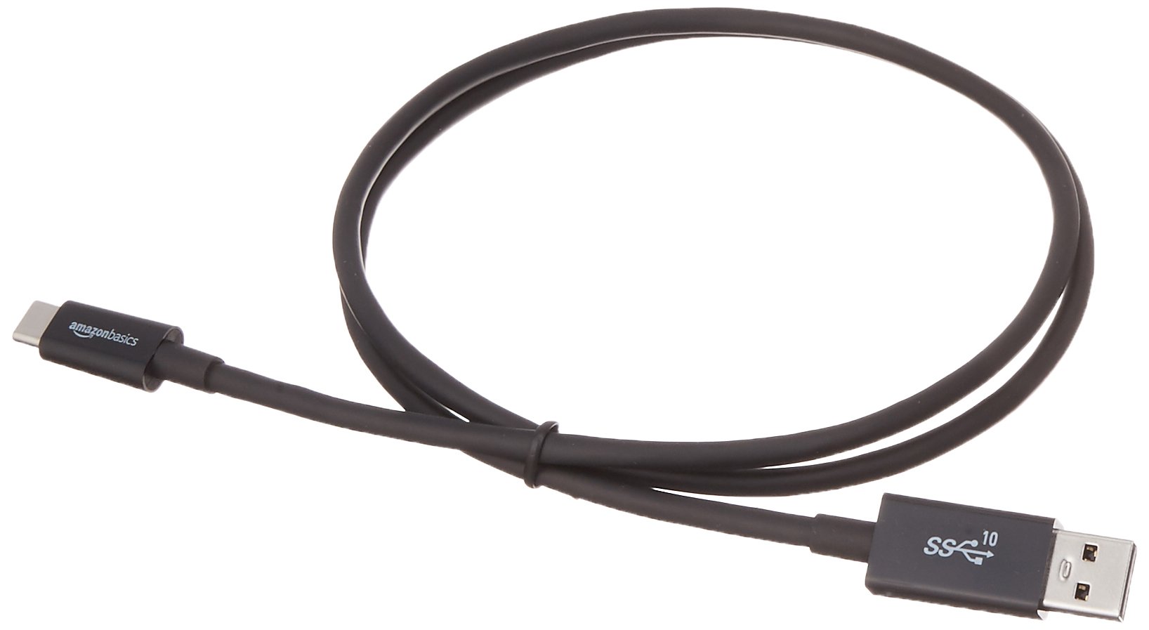 Amazon Basics USB-C to USB-A 3.1 Gen 2 Fast Charger Cable - 10Gbps High-Speed Data Transfer, USB-IF Certified - Compatible with iPhone 15, iPad, MacBook, Samsung Galaxy, Tablets & Laptops - 0.9m/3ft Black - Perfect for Charging & Data Sync at Home, Office or Travel