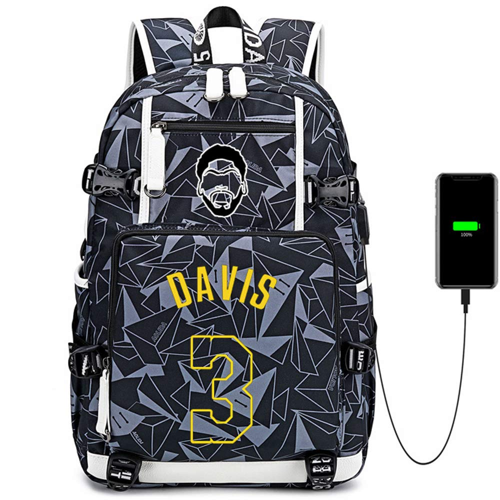 NBA Basketball Fan Backpack - Stephen Davis Themed Multifunctional Travel & School Bookbag for Men & Women - Perfect for Sports Fans, Students & Travel Enthusiasts (Style 7)