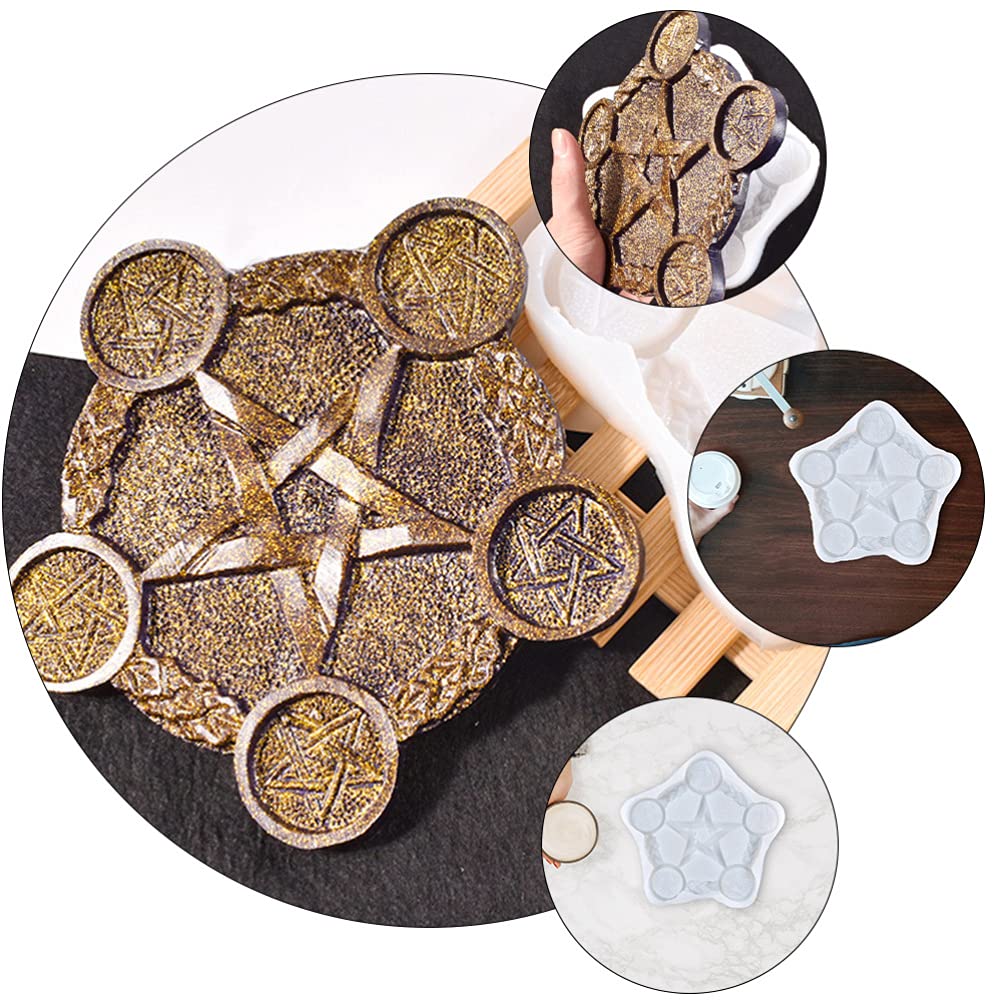 Divination Mat Resin Mold - Silicone Candle Holder & Epoxy Resin Molds for DIY Crafting - Perfect for Witchcraft, Tarot Reading, and Home Decor