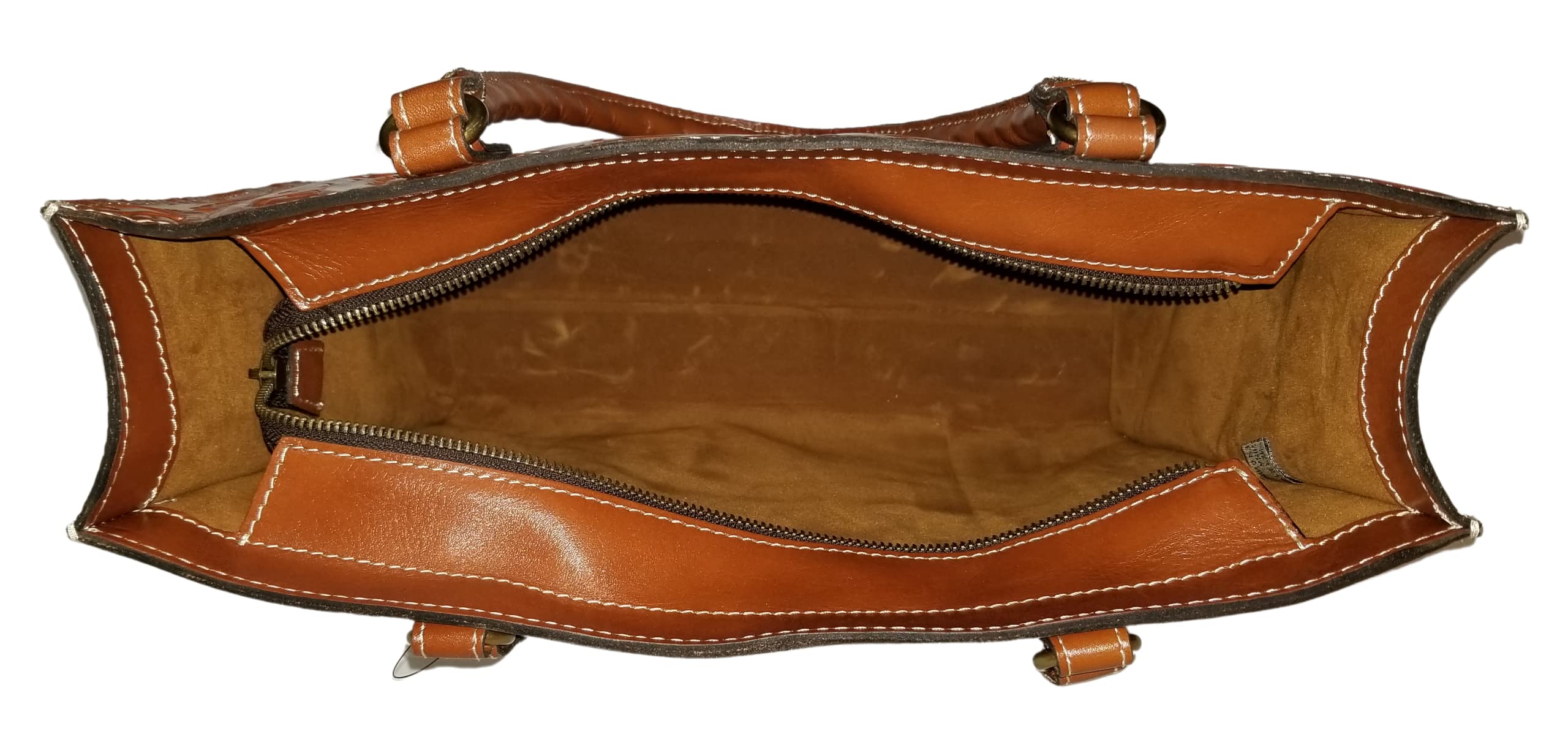Patricia Nash Genuine Leather Tooled Zancana Tote Bag - Florence Collection - Stylish Women's Handbag for Work, Travel & Everyday Use