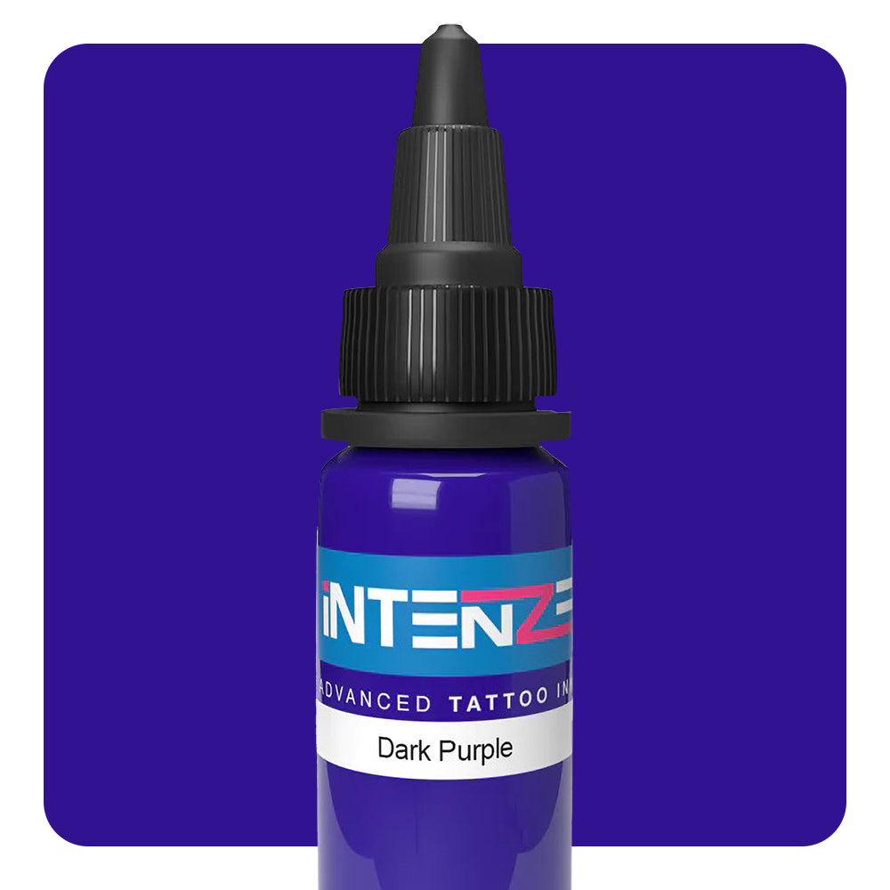 Intenze Tattoo Ink - Dark Purple Professional Tattoo Ink (Choose Your Size) - Perfect for Tattoo Artists & Body Art Professionals