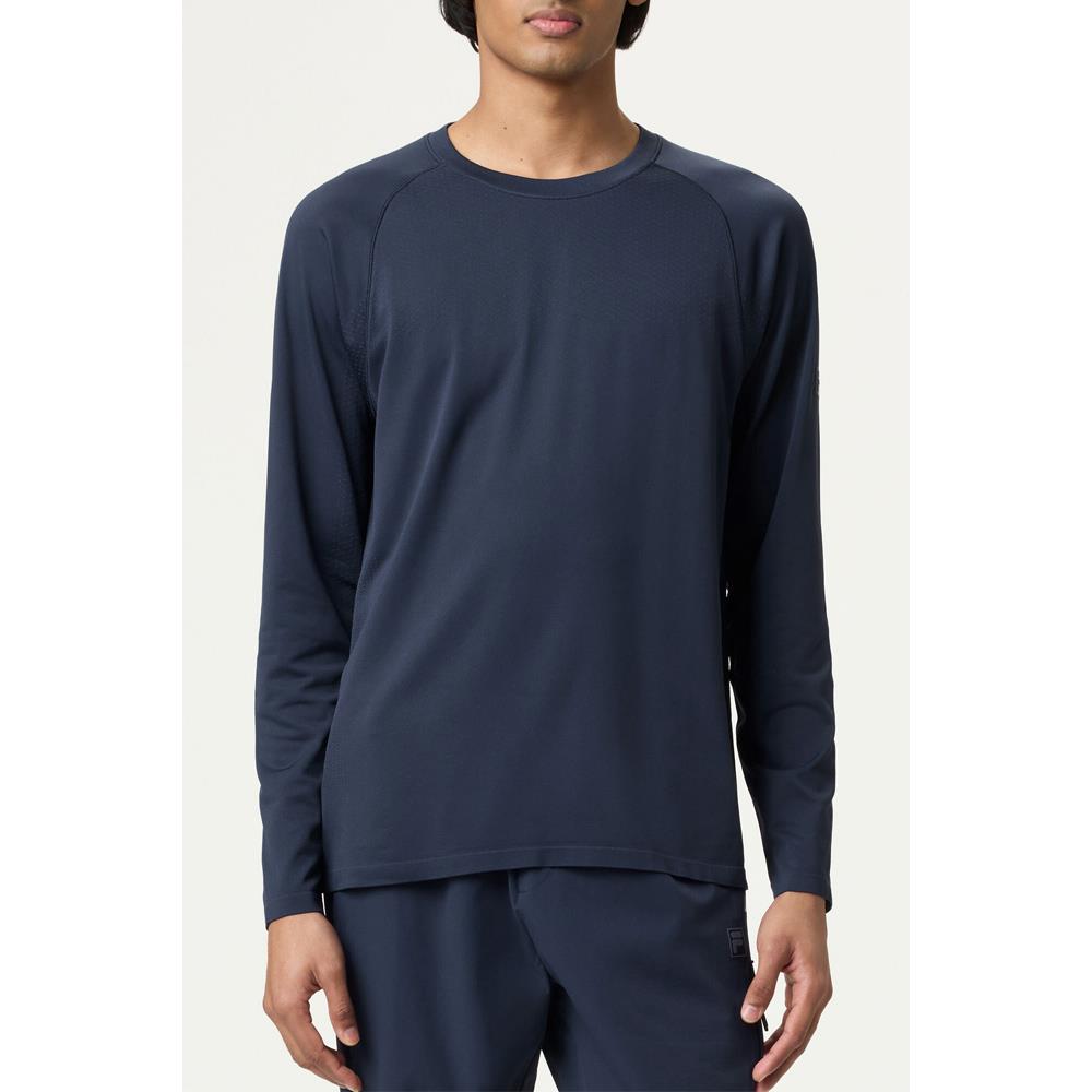 Fila Men's Casa Lucky Ace Seamless Long Sleeve Top - Navy Blue | Comfortable Athletic Shirt for Workout, Running & Casual Wear
