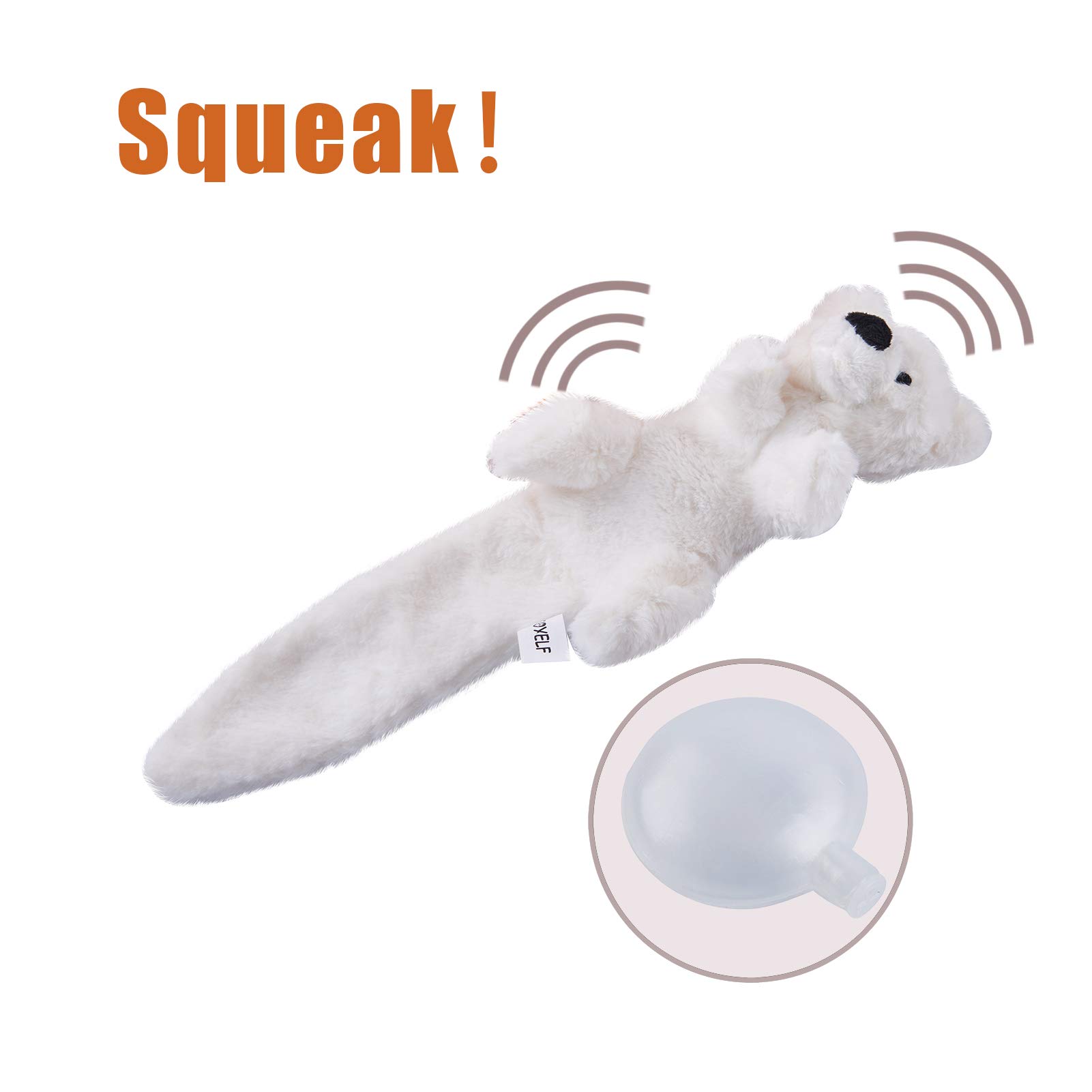 JOYELF Plush Squeaky Dog Toys for Medium & Large Dogs - 3 Pack Durable Interactive No-Stuffing Chew Toys with Crinkle Paper (Penguin, Polar Bear, Otter) | Perfect for Playtime, Training & Teething Relief