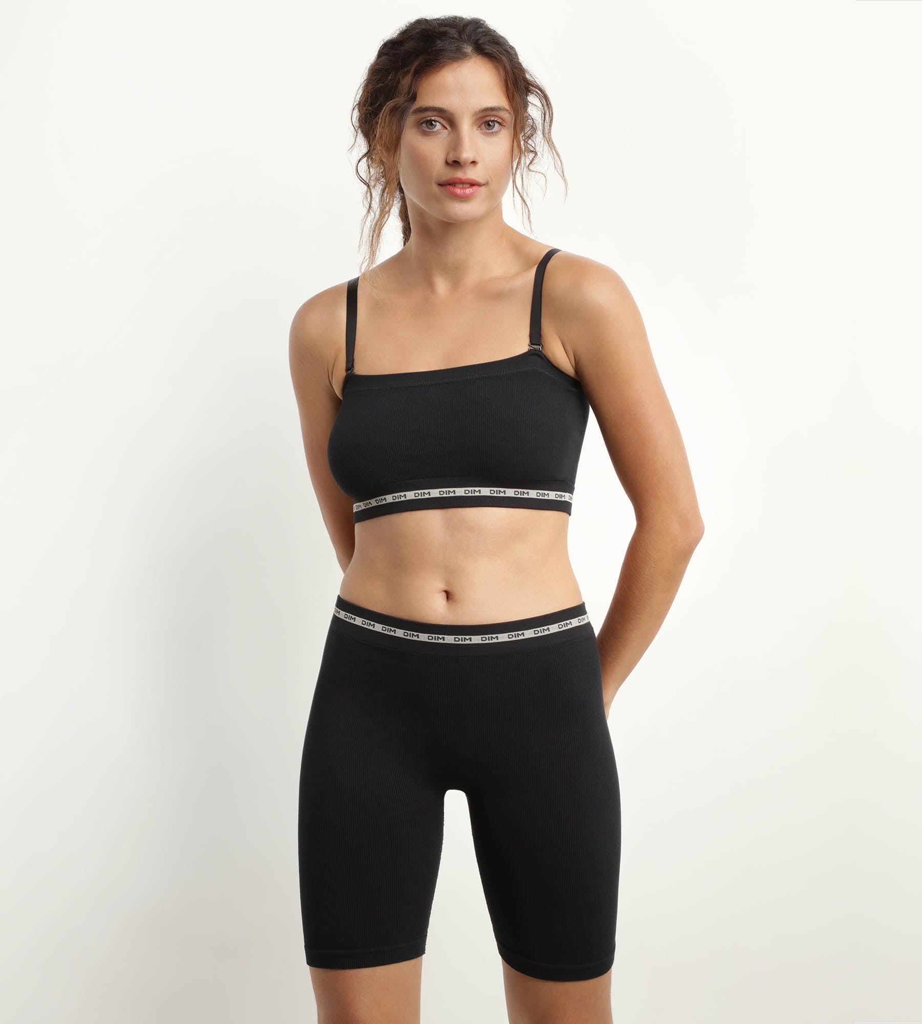 Women's Seamless Modal Polyamide Ribbed Cycling Jersey - Black | Dim Icons | Perfect for Road Biking, Spinning & Outdoor Sports