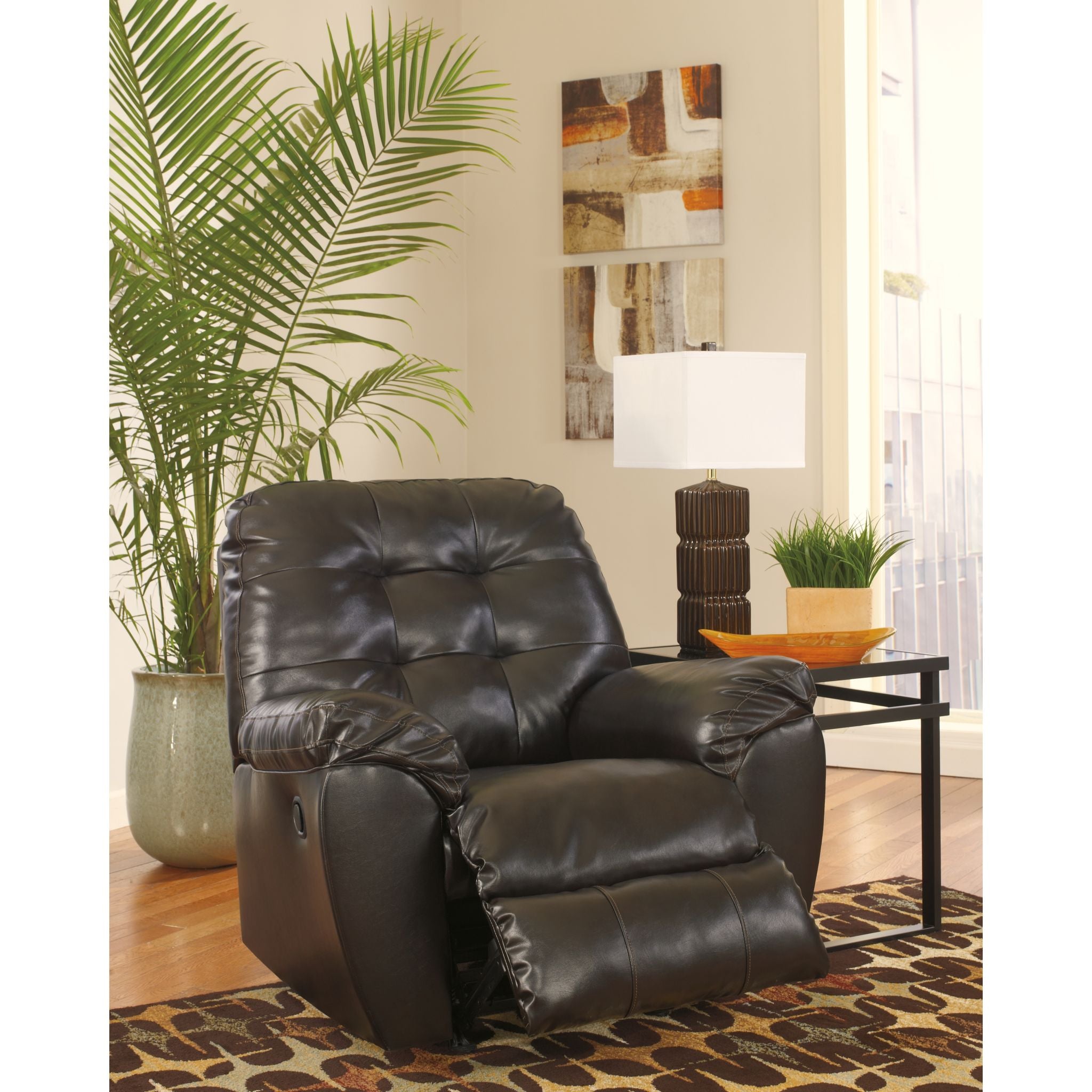 Alliston Rocker Recliner Chair - Plush Padded Upholstery, Smooth Gliding Motion, Chocolate Brown - Perfect for Living Room, Bedroom & Home Theater Relaxation