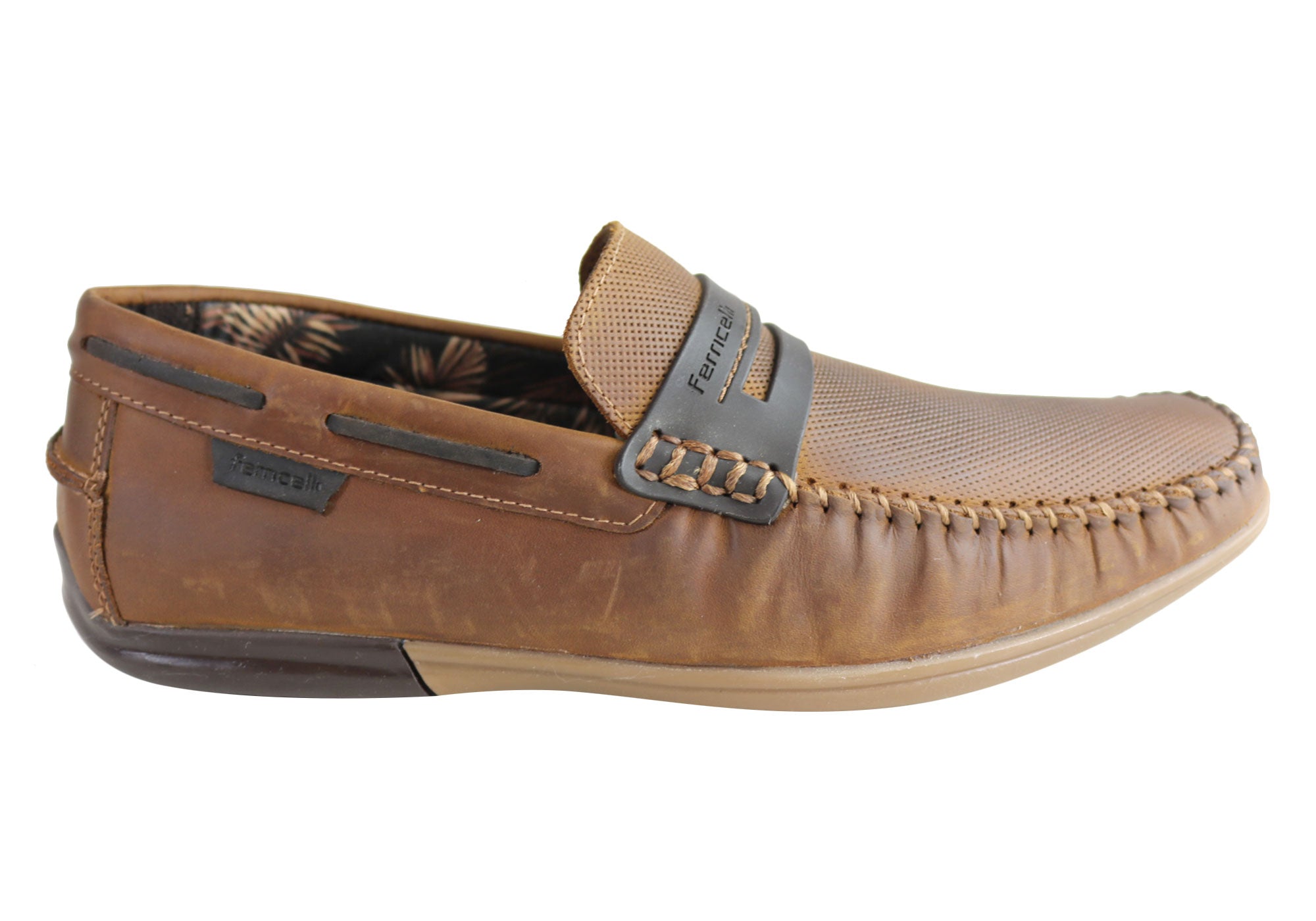 Ferricelli Mitchell Men's Genuine Leather Casual Loafers - Handcrafted in Brazil - Comfortable Slip-On Shoes for Work, Travel & Everyday Wear