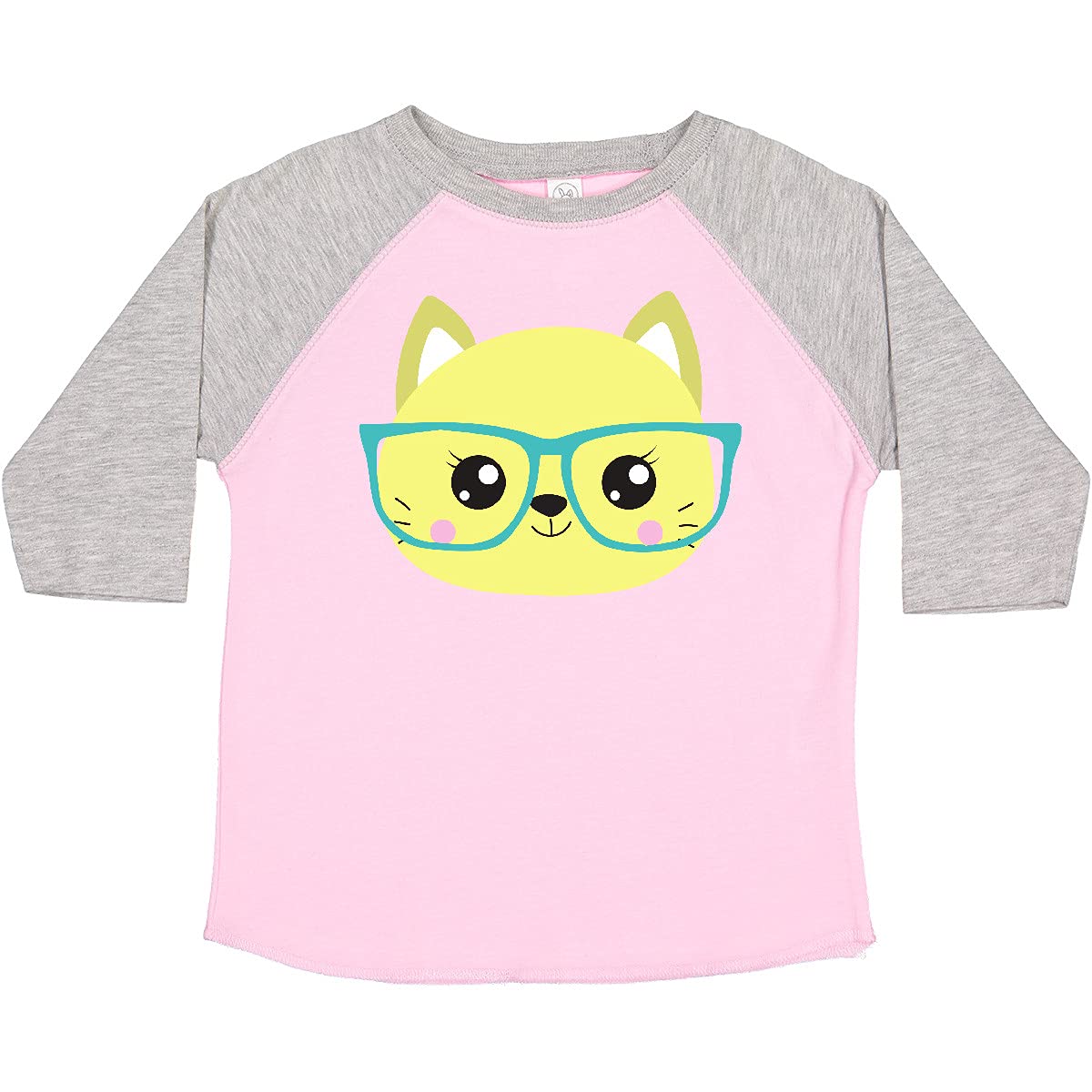 Inktastic Hipster Cat with Glasses - Cute Kitten Graphic Toddler T-Shirt for Boys & Girls - Perfect for Playdates, Birthday Gifts & Casual Wear