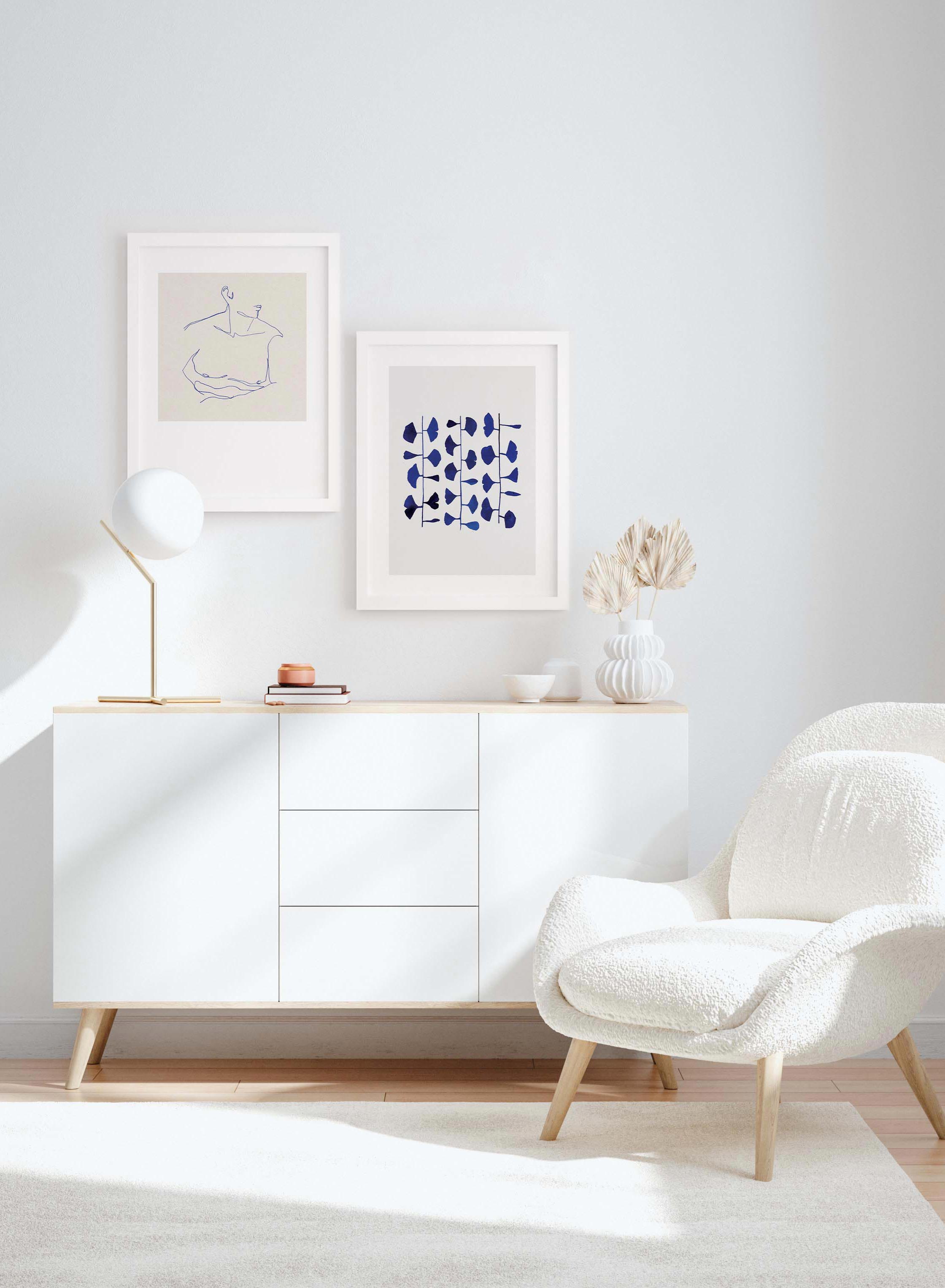 Leaf Print Curtains & Botanical Posters - Nature-Inspired Home Decor for Living Room, Bedroom & Office