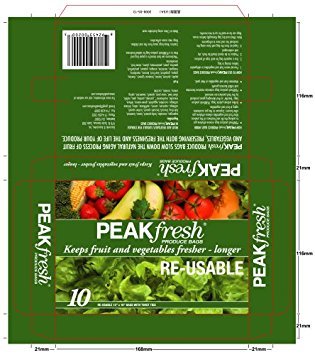 Peak Fresh Reusable Produce Bags - 10 Pack Eco-Friendly Mesh Bags for Fruits, Vegetables & Groceries - Perfect for Farmers Market, Grocery Shopping & Food Storage