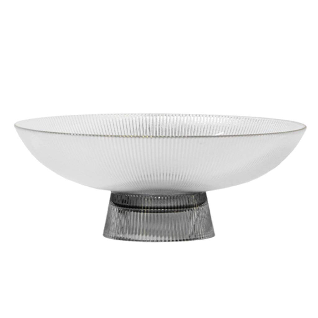 Clear Glass Fruit Plate - 259.5cm Coffee Table Tray for Home Decor & Storage