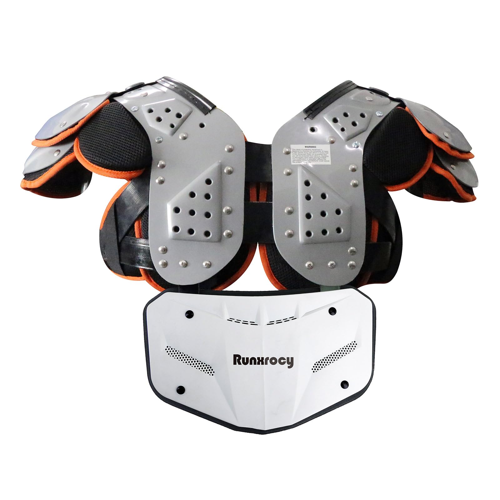 Runxrocy Football Back Plate - Adult Back Protector Pads for Football Players - Rear Protective Gear for Training & Games - Perfect for Tackling & Contact Sports