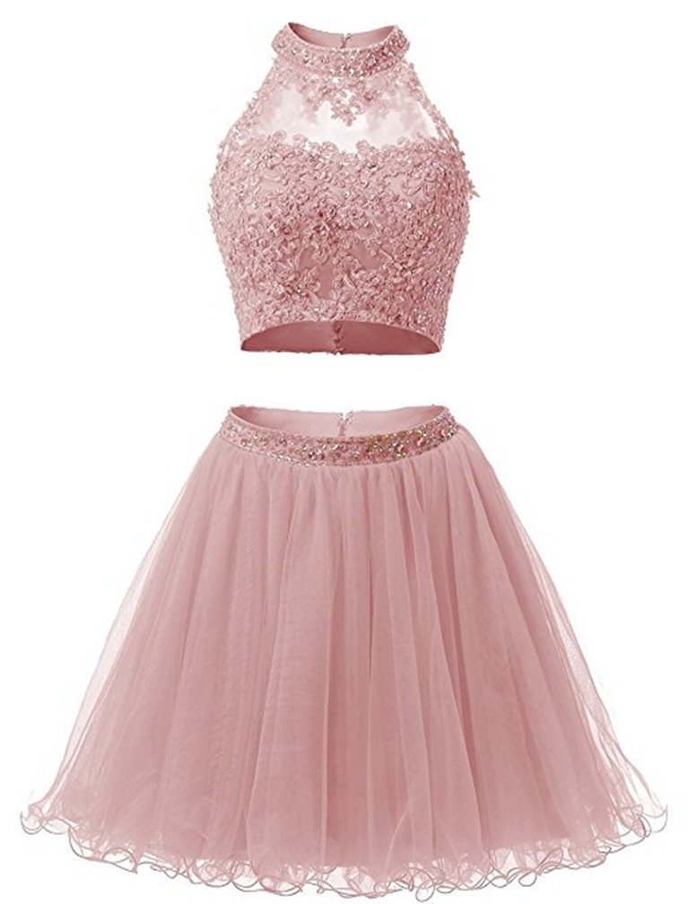 EverLove EL0044 Beaded Applique Short Prom Gowns & Two-Piece Homecoming Dresses for Women - Perfect for Formal Dances, Parties & Special Occasions
