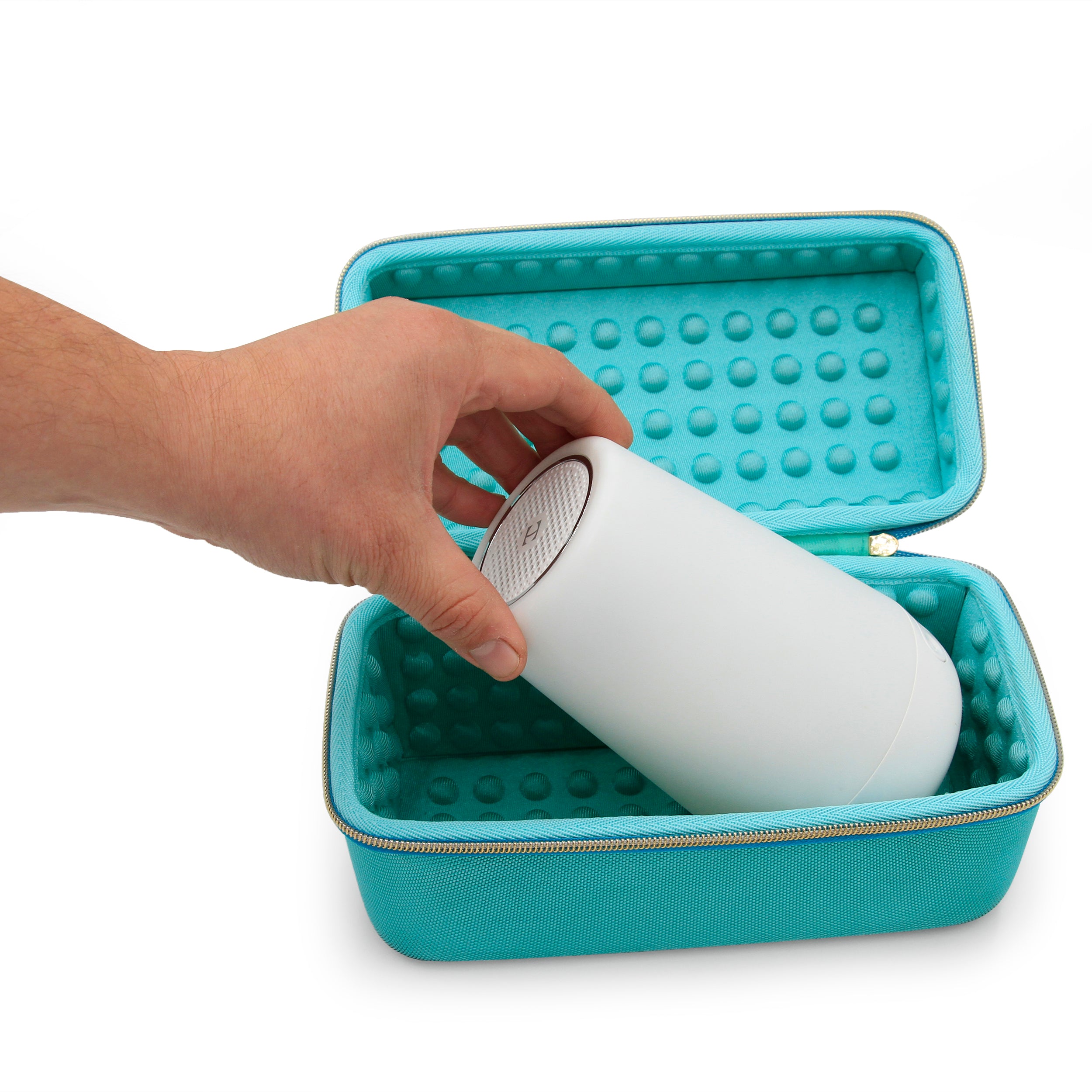 CASEMATIX Travel Case for Hatch Rest Plus Sound Machine & Night Light - Portable Protective Storage Bag with Turquoise Carry Case - Perfect for Baby Nursery, Travel & Home Use