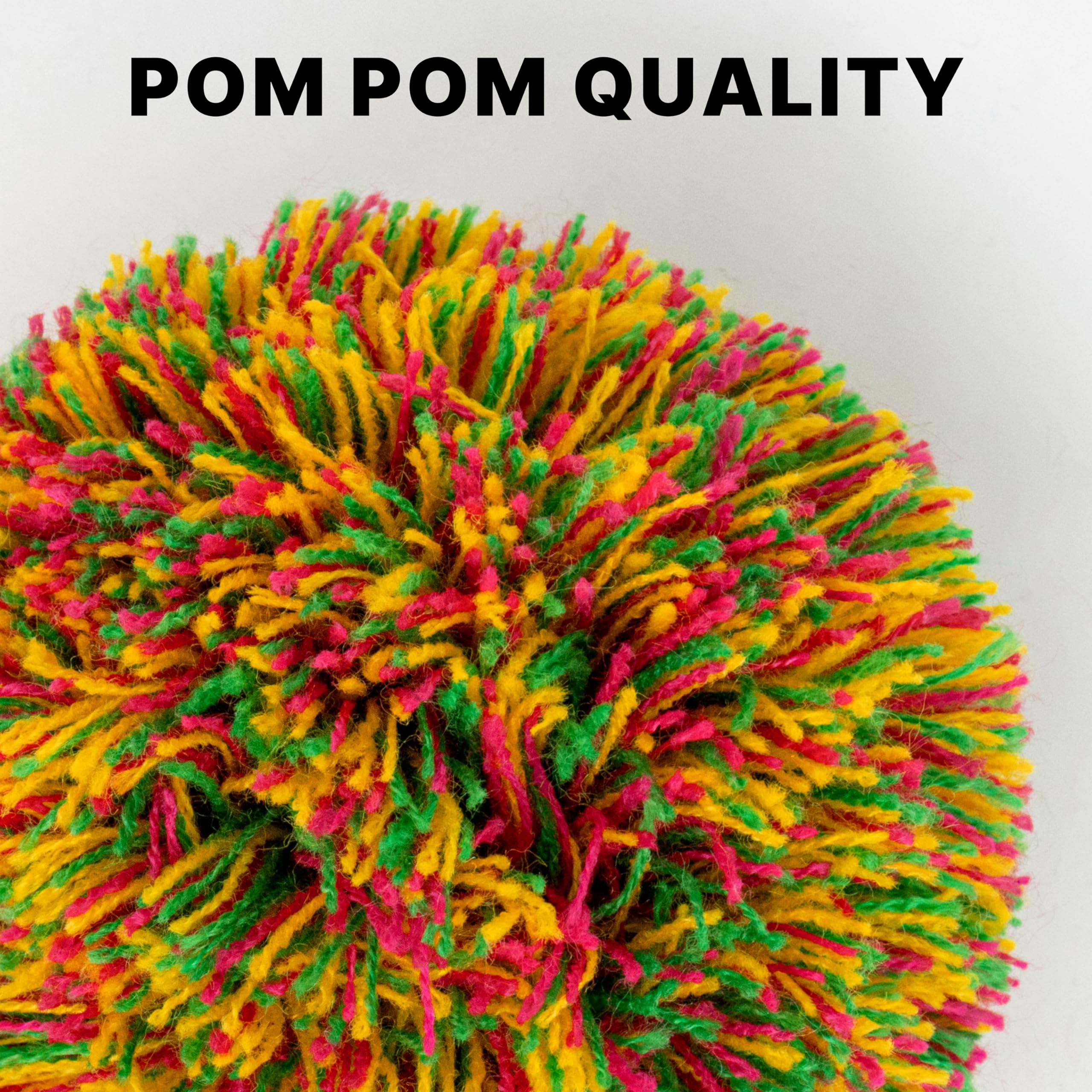 Skully Pom Pom Knit Hats - Winter Warm Beanie for Men & Women - Colorful Outdoor Fun Design - Perfect for Skiing, Snowboarding & Winter Fashion