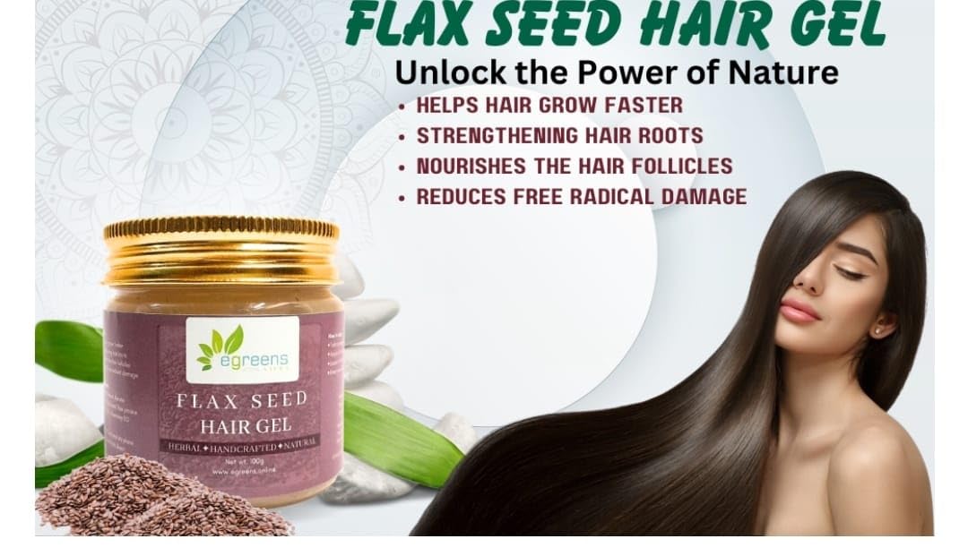 E-GREENS AAURA Flaxseed Hair Gel for Hair Growth & Frizz Control - Infused with Keratin, Rice Protein & Rosemary Oil - Natural Styling Gel for Men & Women (100g) - Perfect for Curly, Wavy & Straight Hair Styling at Home or Salon